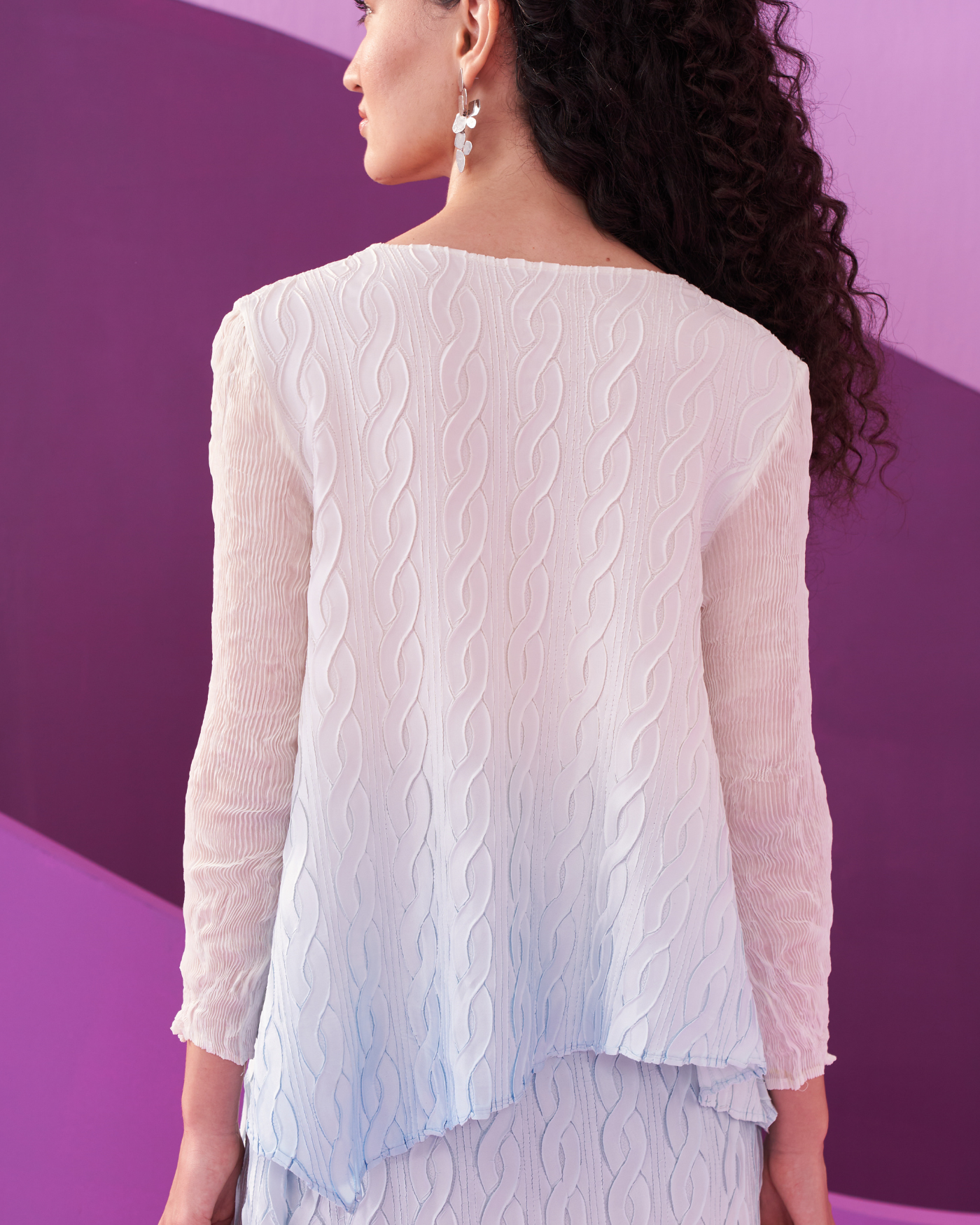 BLUE CLAREY SKIRT SET