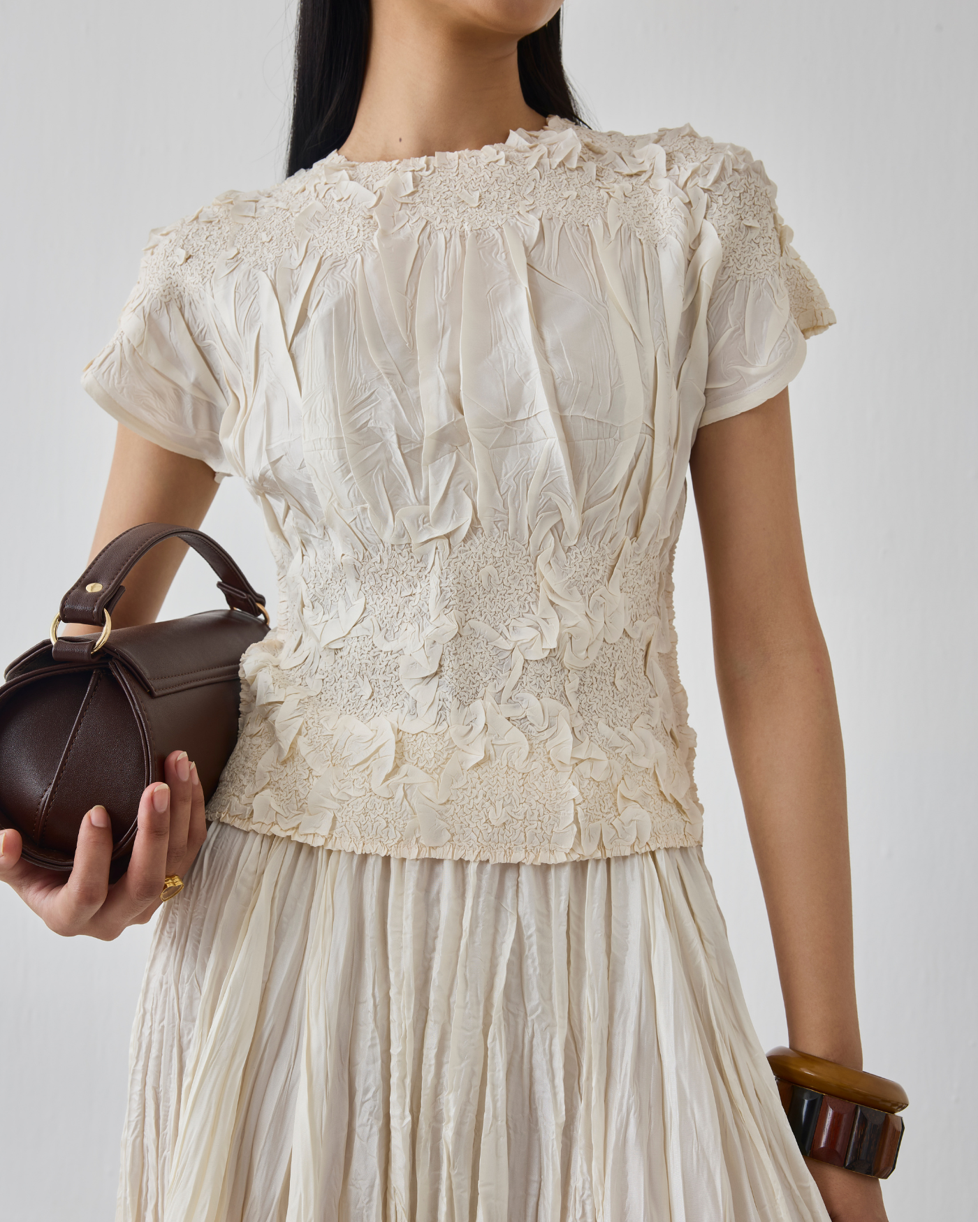 IVORY NILU SKIRT SET