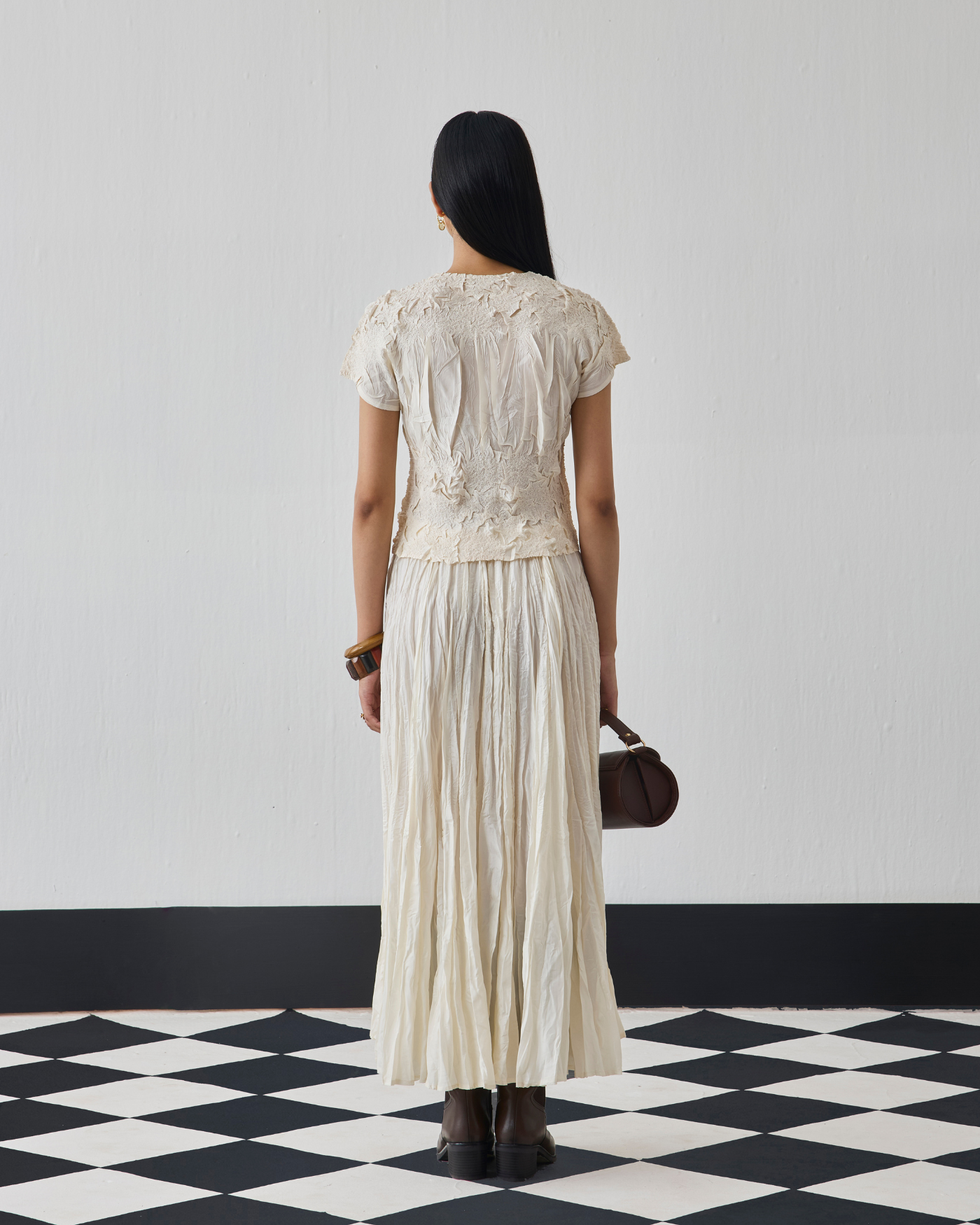 IVORY NILU SKIRT SET