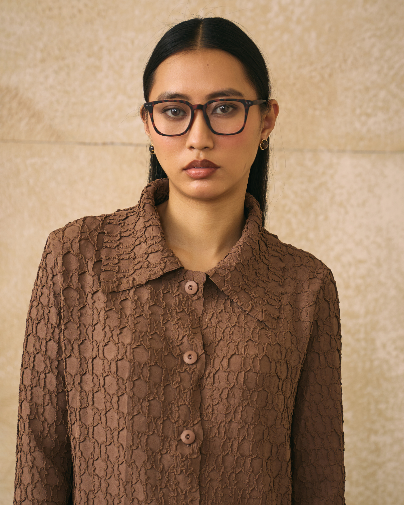 BROWN AZUA SHIRT
