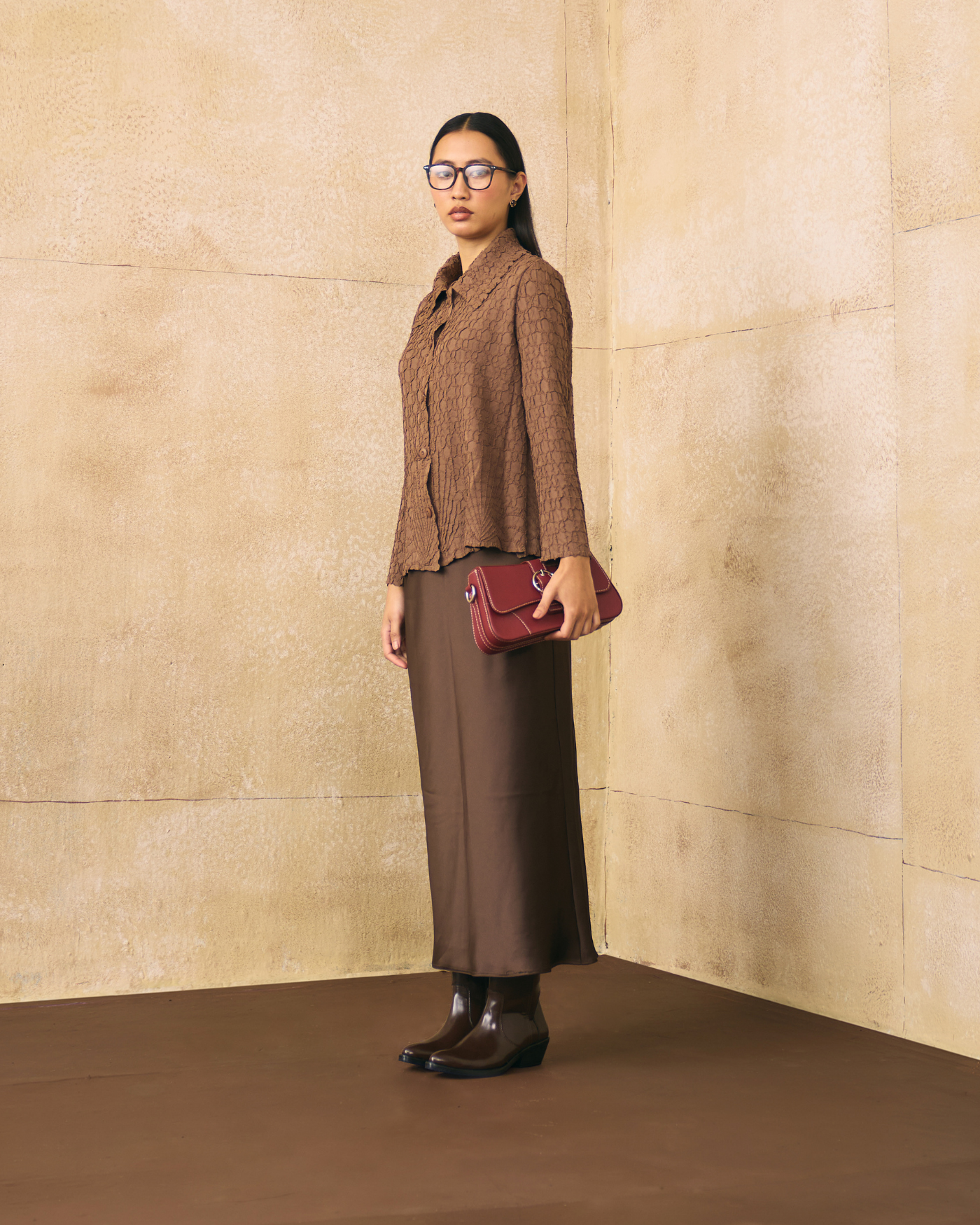 BROWN AZUA SHIRT