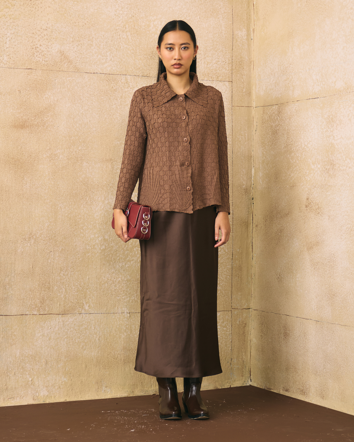 BROWN AZUA SHIRT
