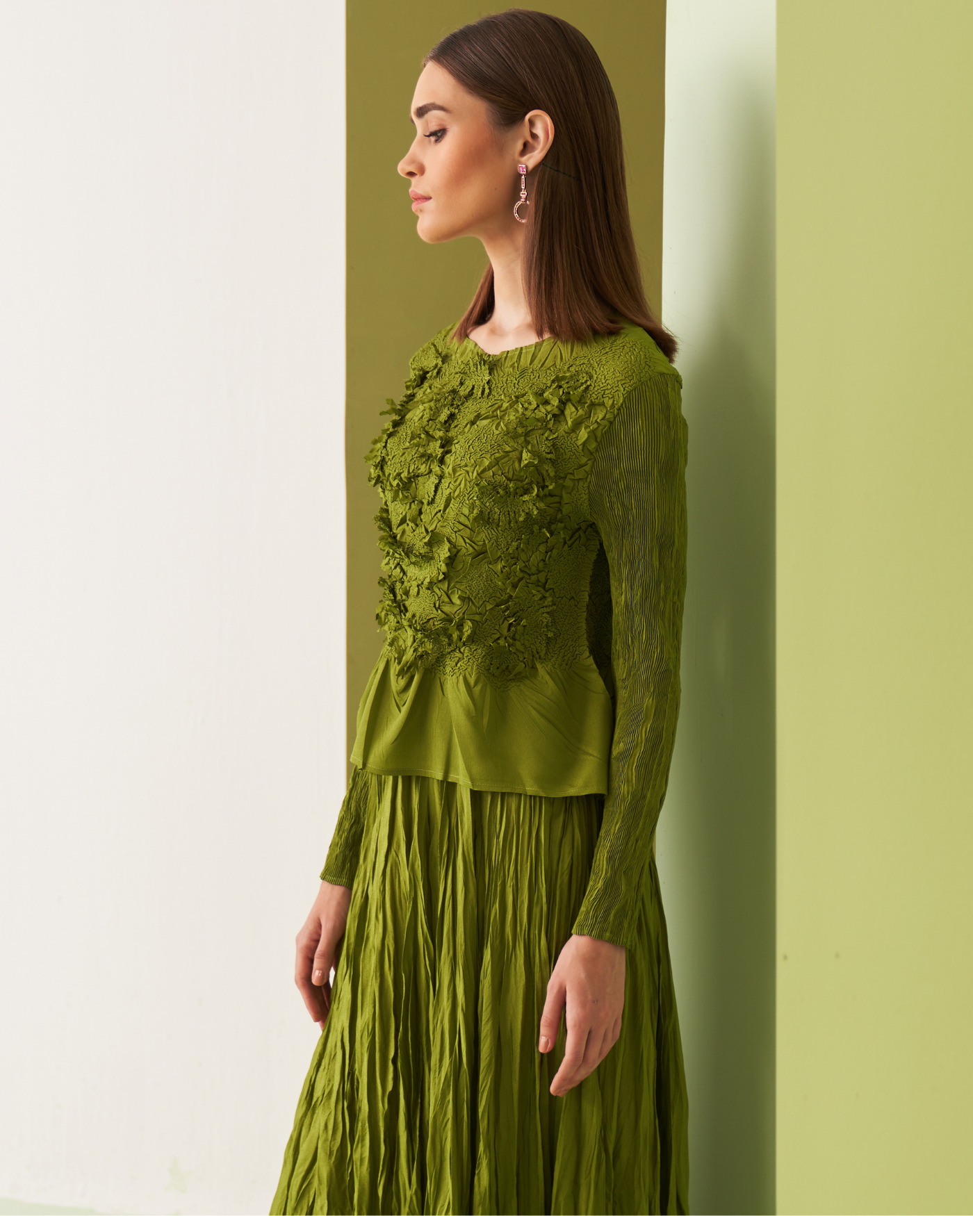 LIME GREEN YVES SET