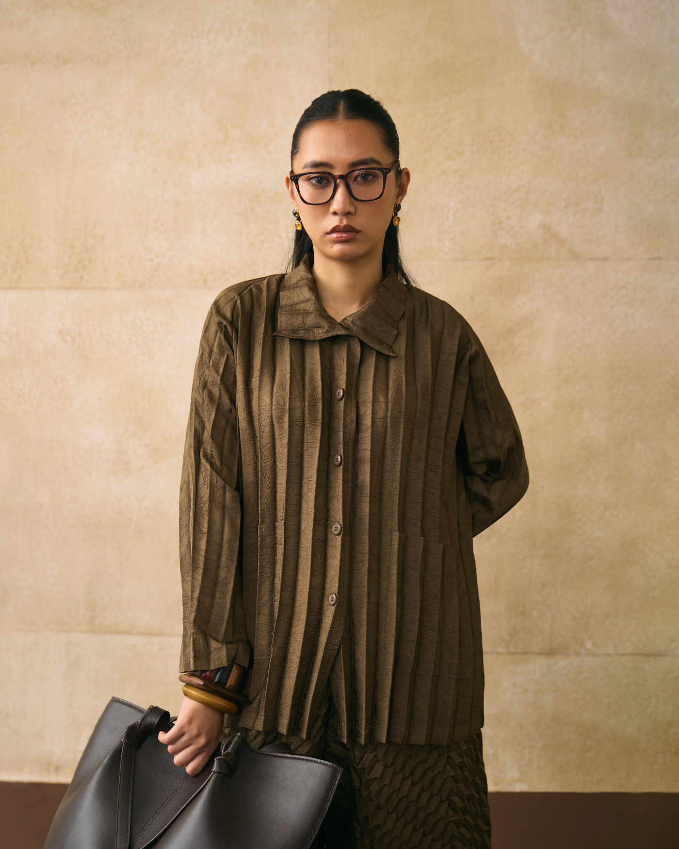 BROWN ANATONI COORD SET