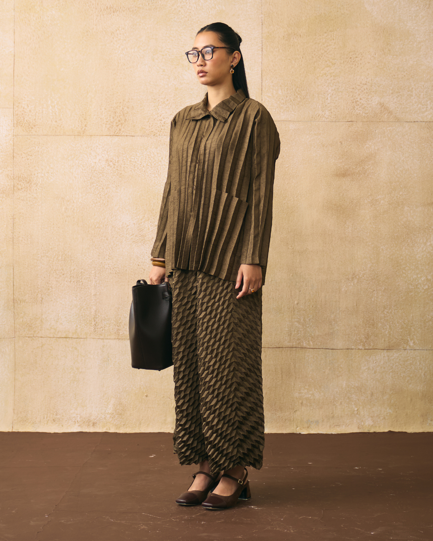 BROWN ANATONI COORD SET