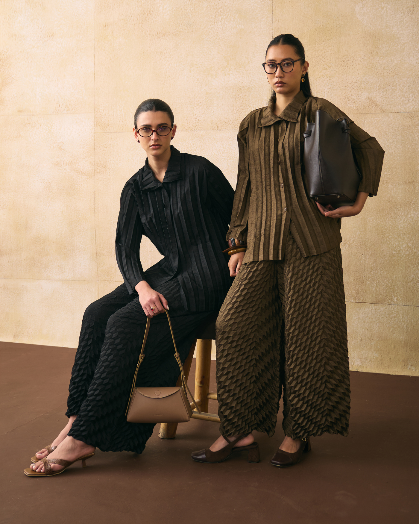 BROWN ANATONI COORD SET