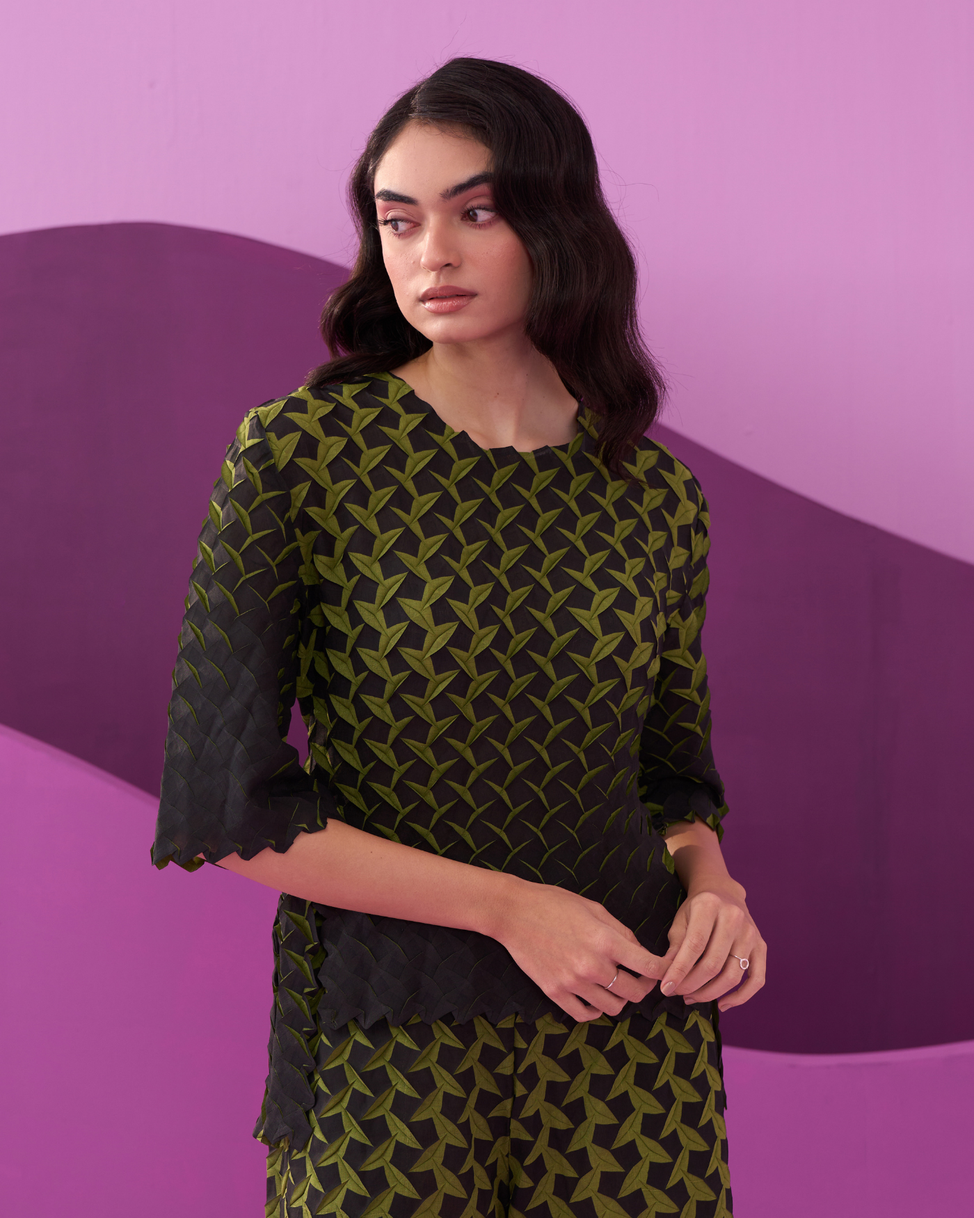 GREEN EDITA COORD SET