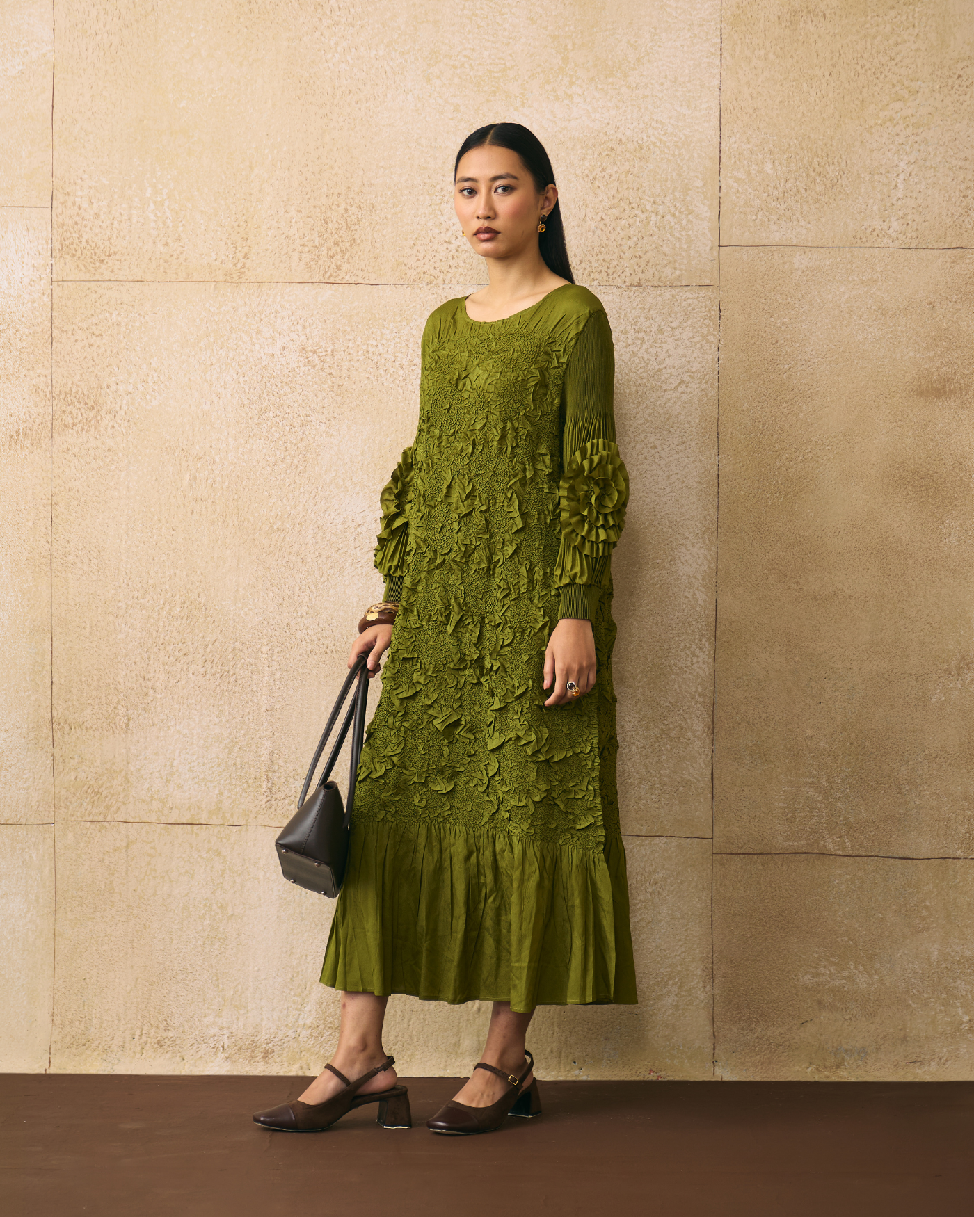 LIME GREEN VALLIA DRESS