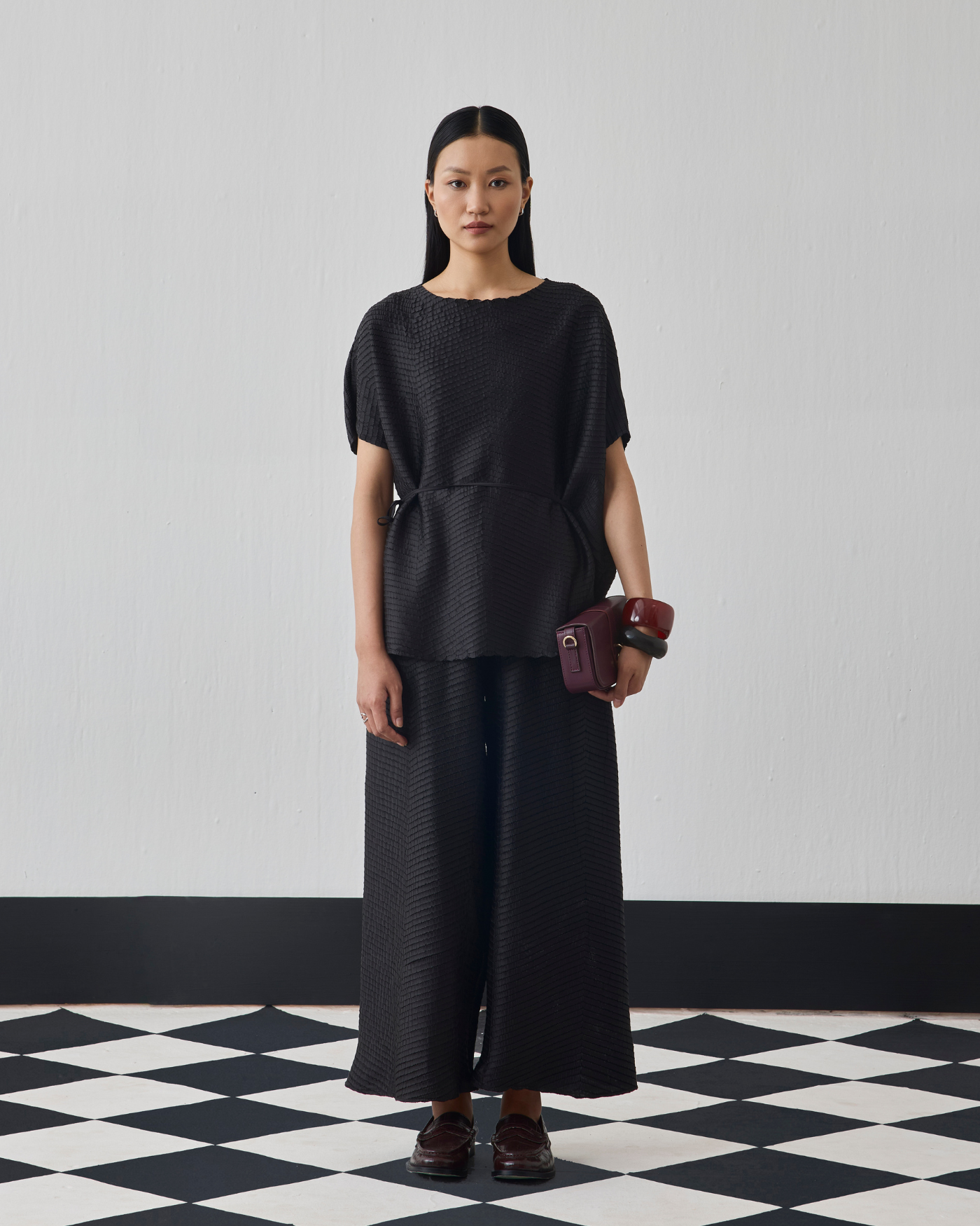 BLACK ANOK COORD SET
