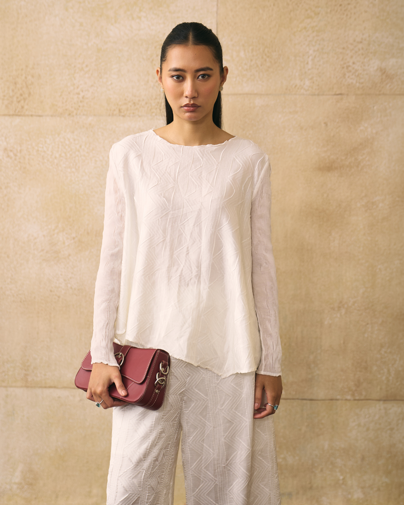 WHITE ELINA COORD SET