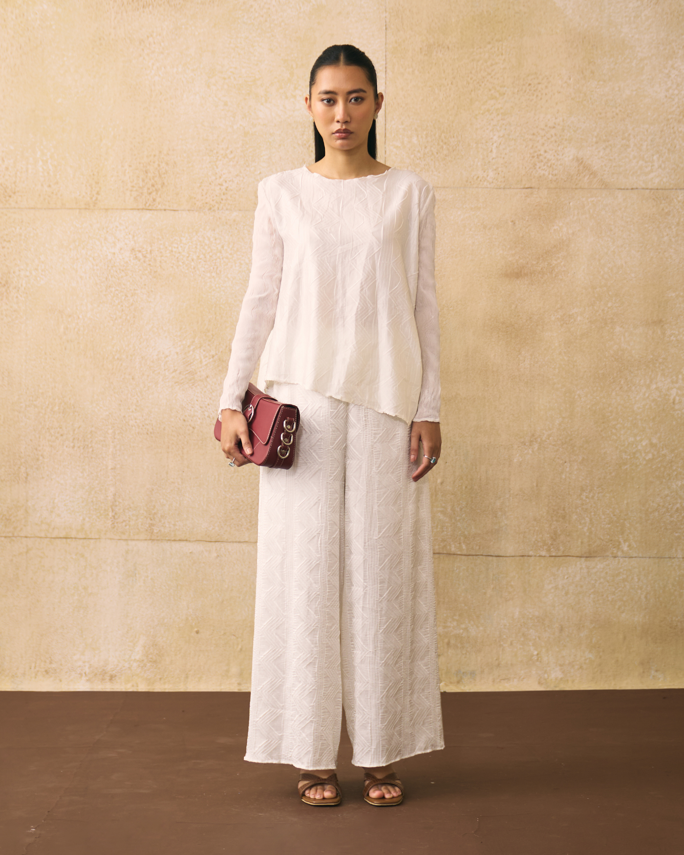 WHITE ELINA COORD SET