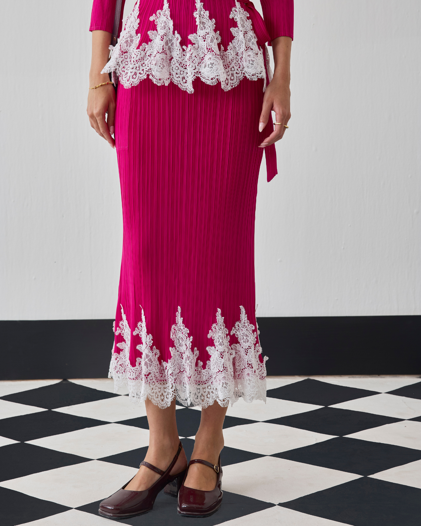 FUSCIA CARLIE SKIRT SET