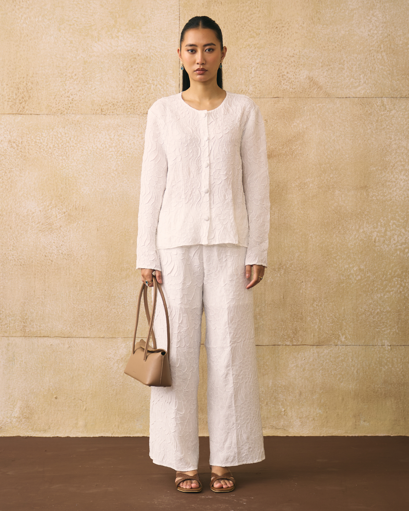 WHITE ELNIA COORD SET