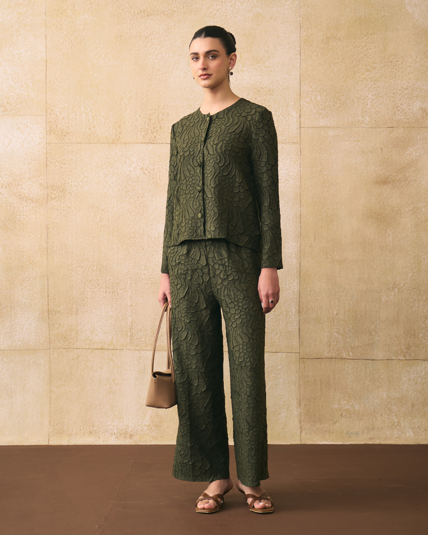 MILITARY GREEN ELNIA COORD SET