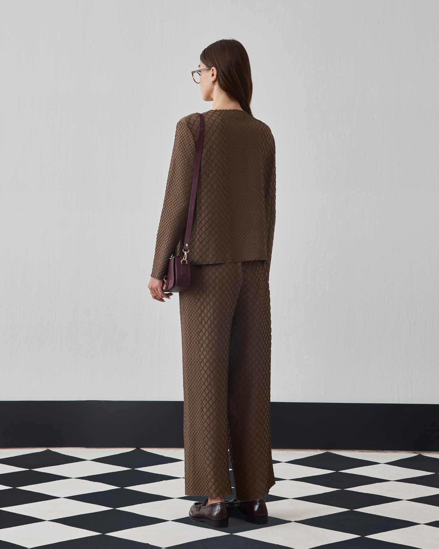 BROWN VIVIA COORD SET
