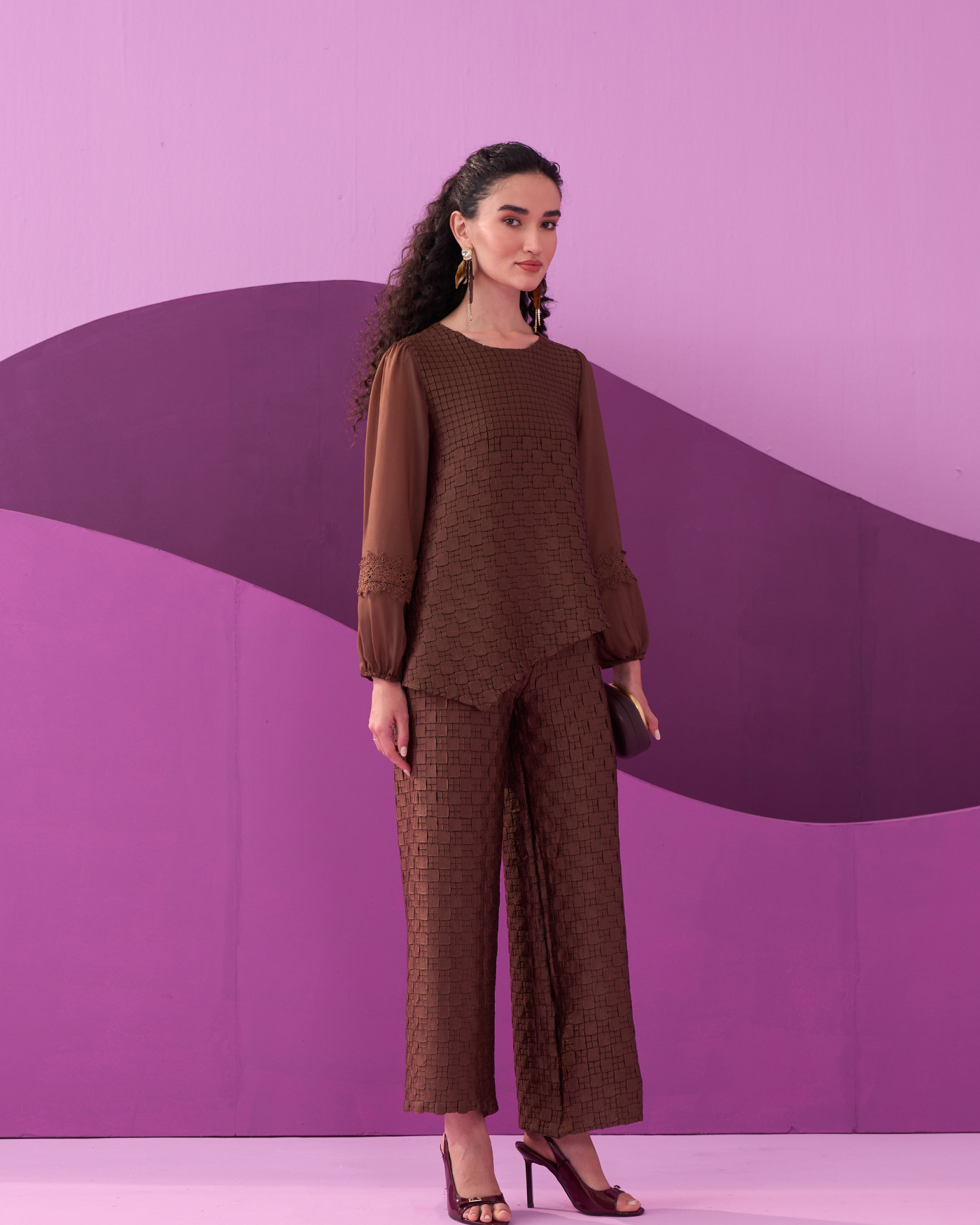 DARK BROWN ALEXA COORD SET