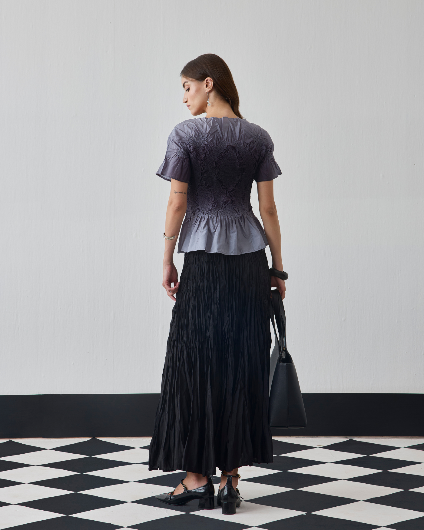 BLACK CHER SKIRT SET