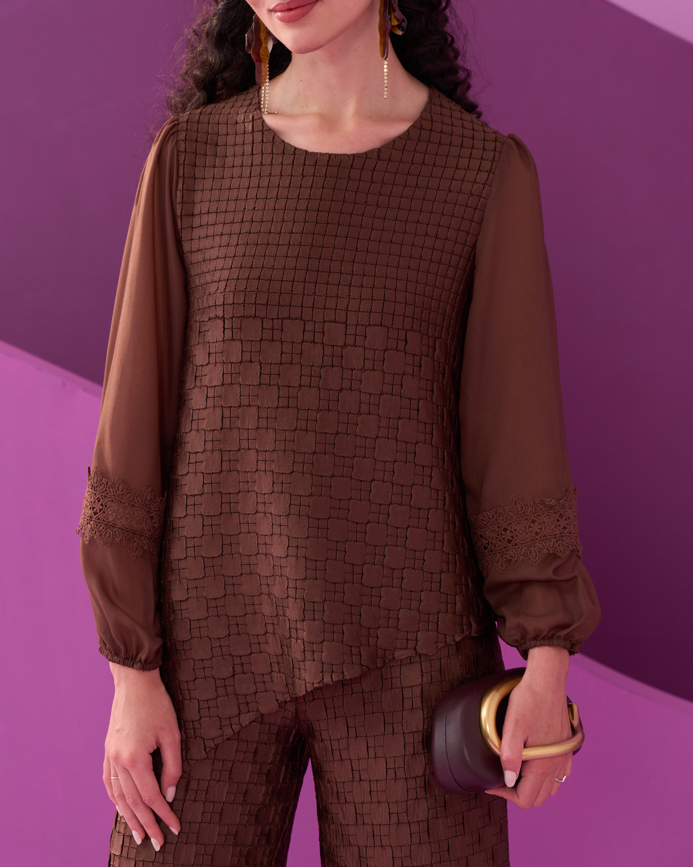 DARK BROWN ALEXA COORD SET