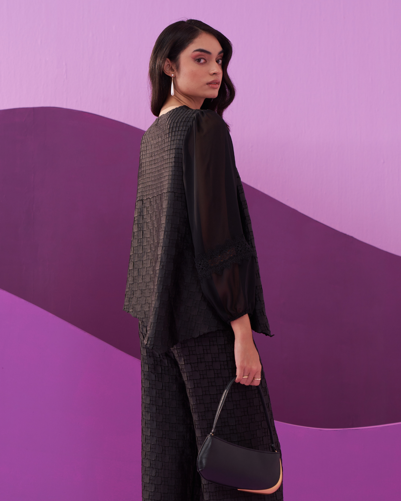 BLACK ALEXA COORD SET