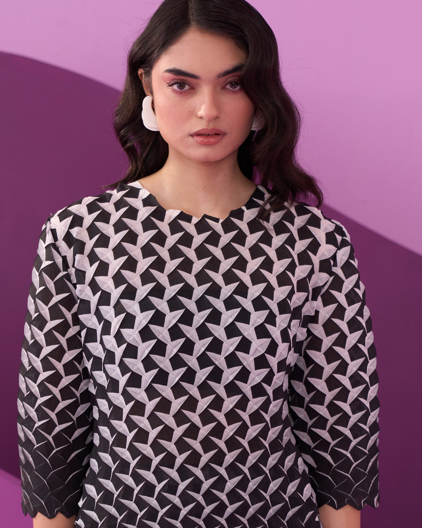 WHITE EDITA COORD SET