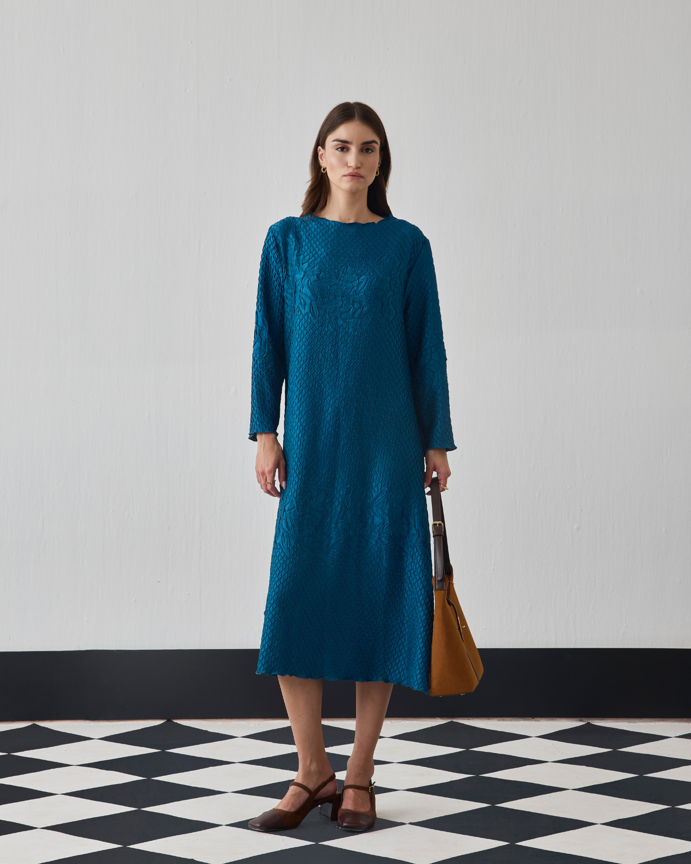 TEAL BLUE LILITS DRESS