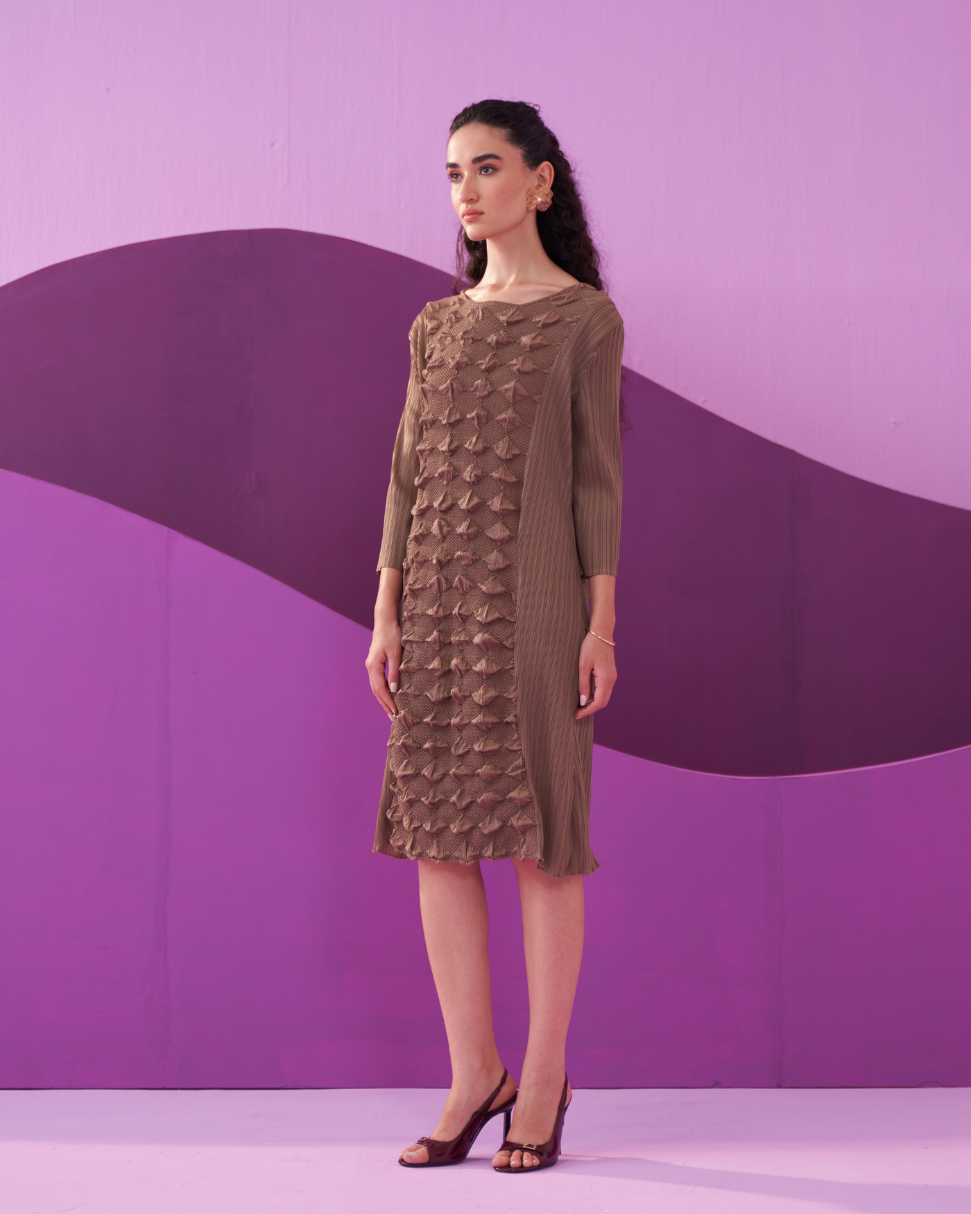 BROWN SANDIA DRESS