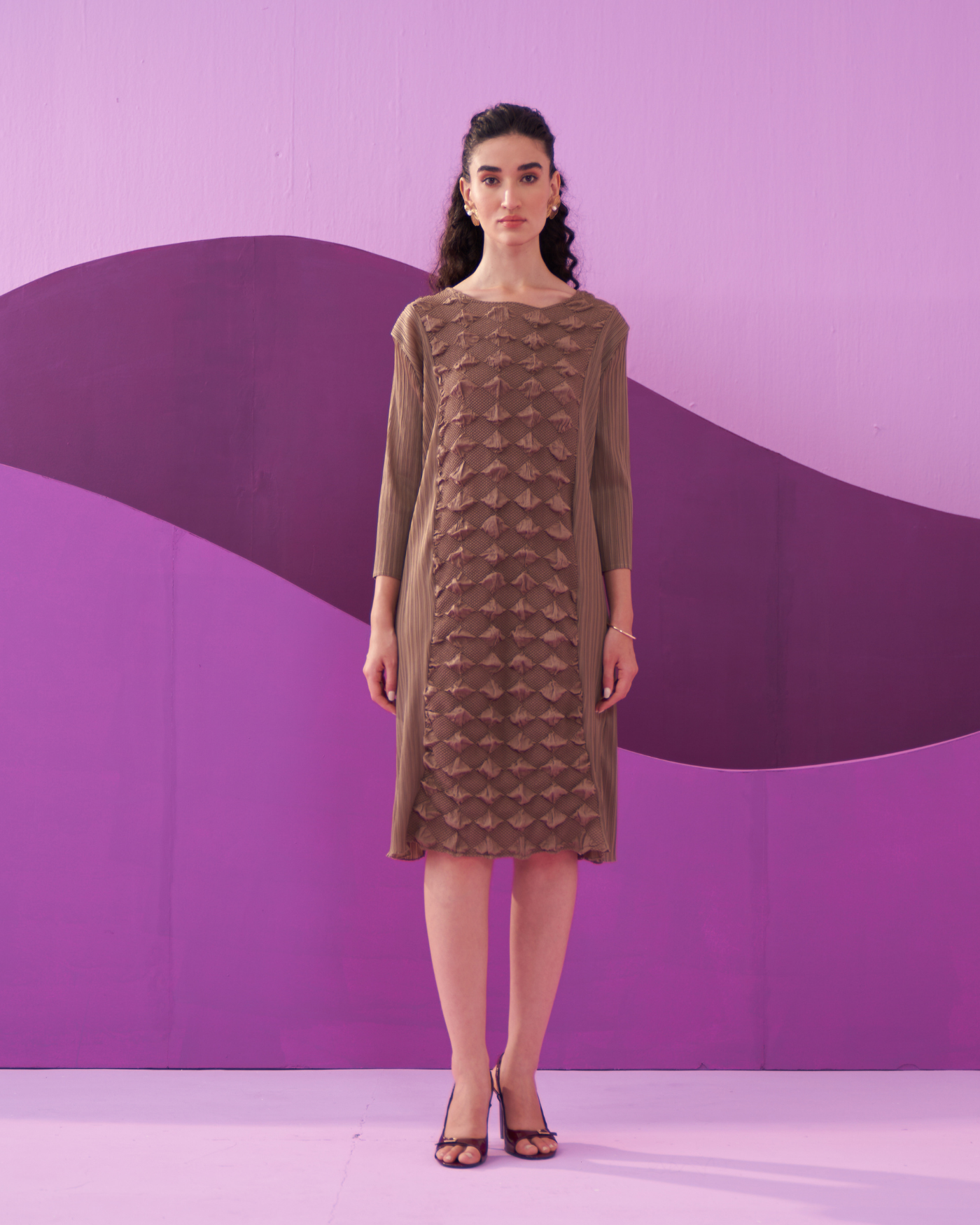BROWN SANDIA DRESS