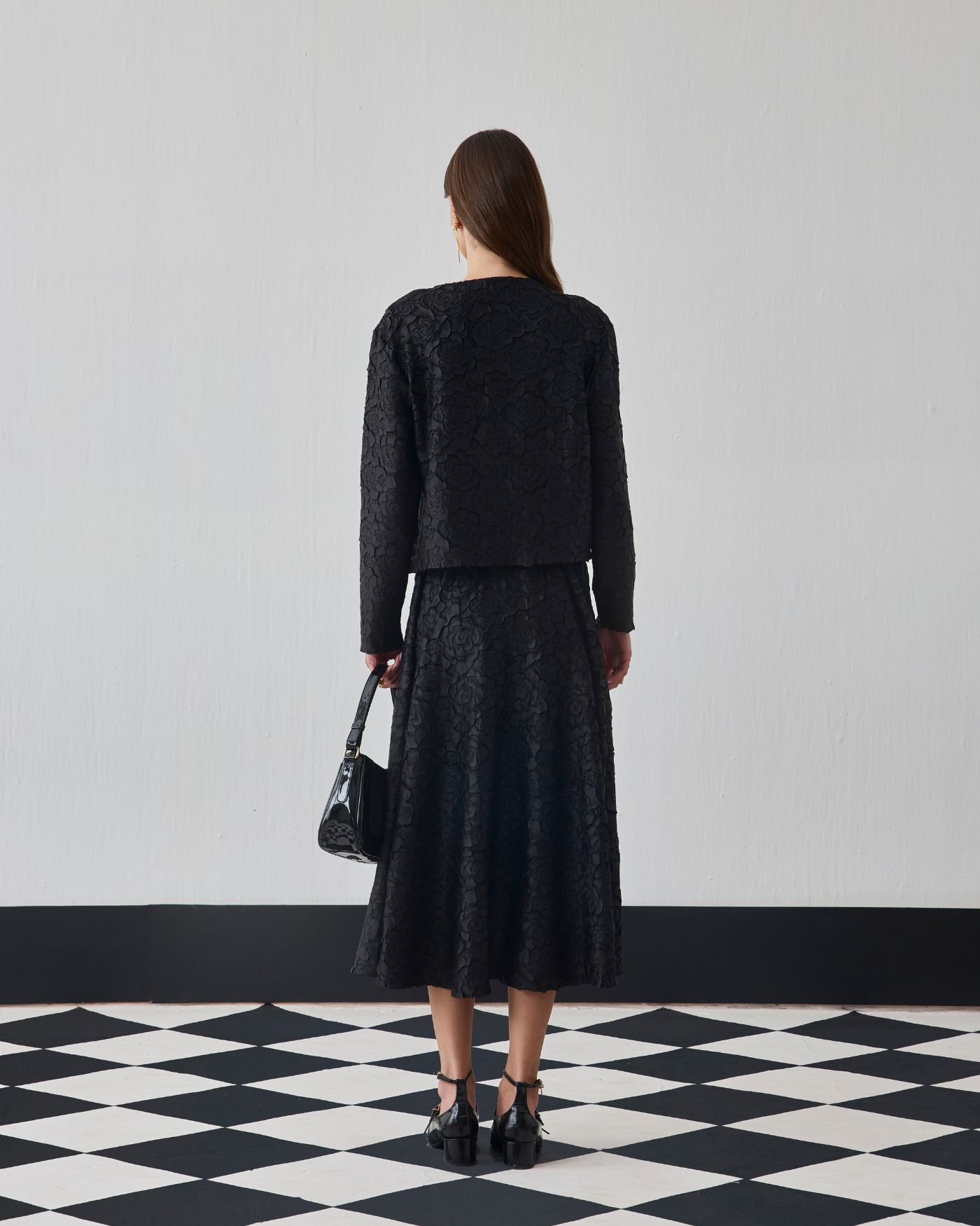 BLACK NELIA SKIRT SET