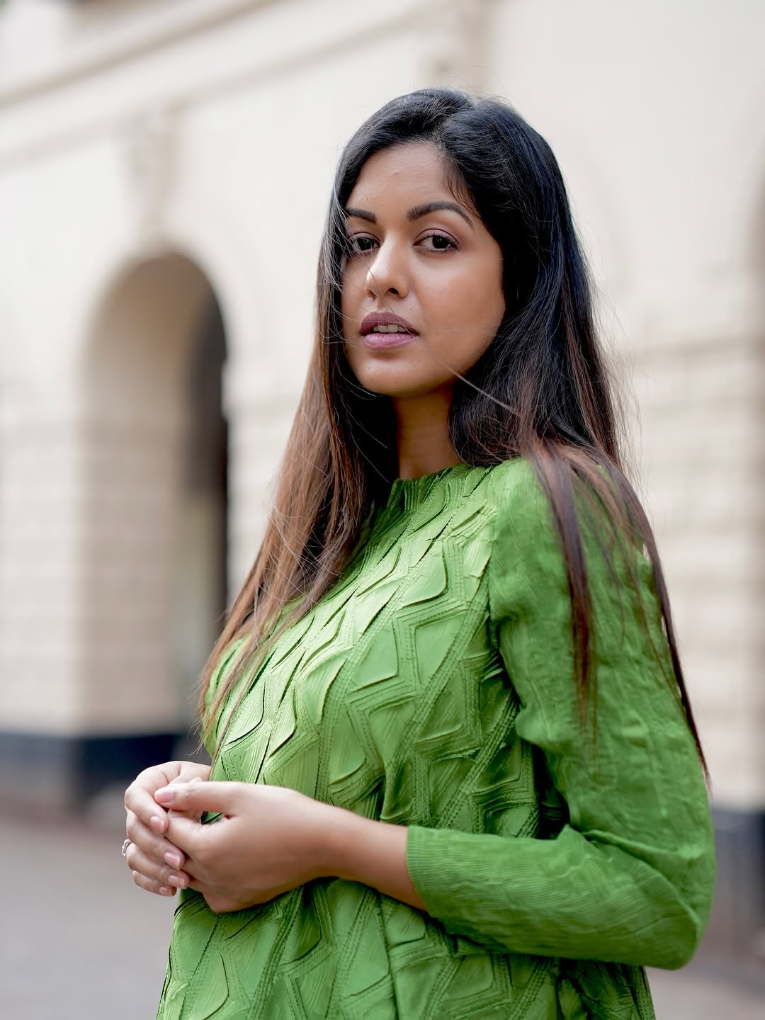 ISHITA DUTTA IN LIME GREEN SEOUL SET