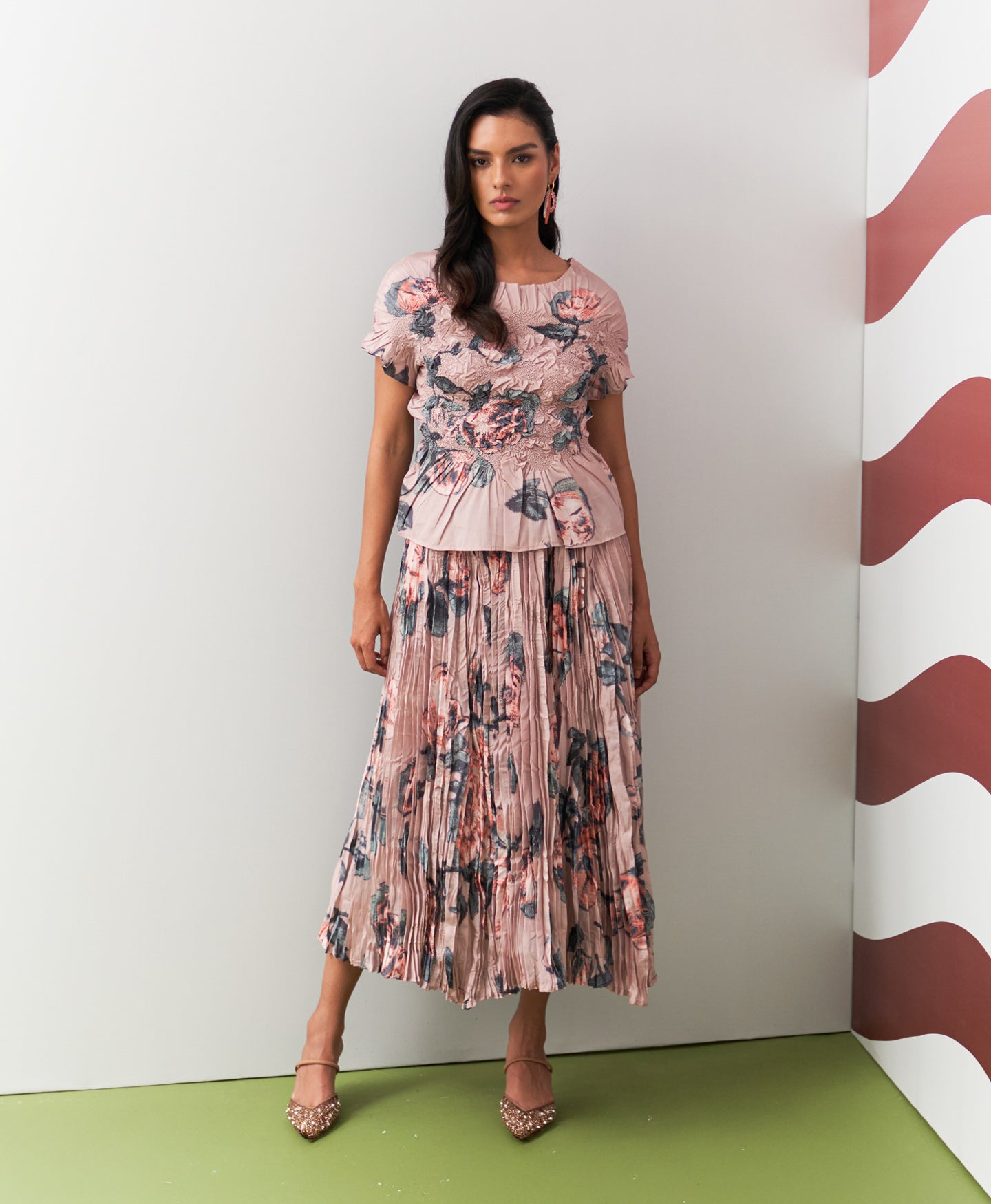 PEACH JASMIN SKIRT SET