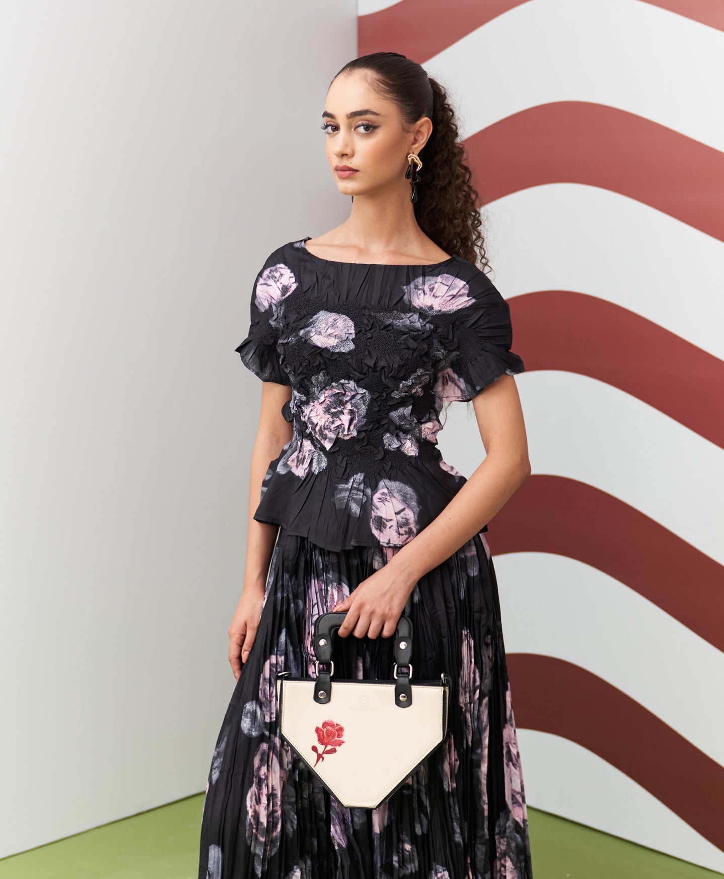 BLACK JASMIN SKIRT SET