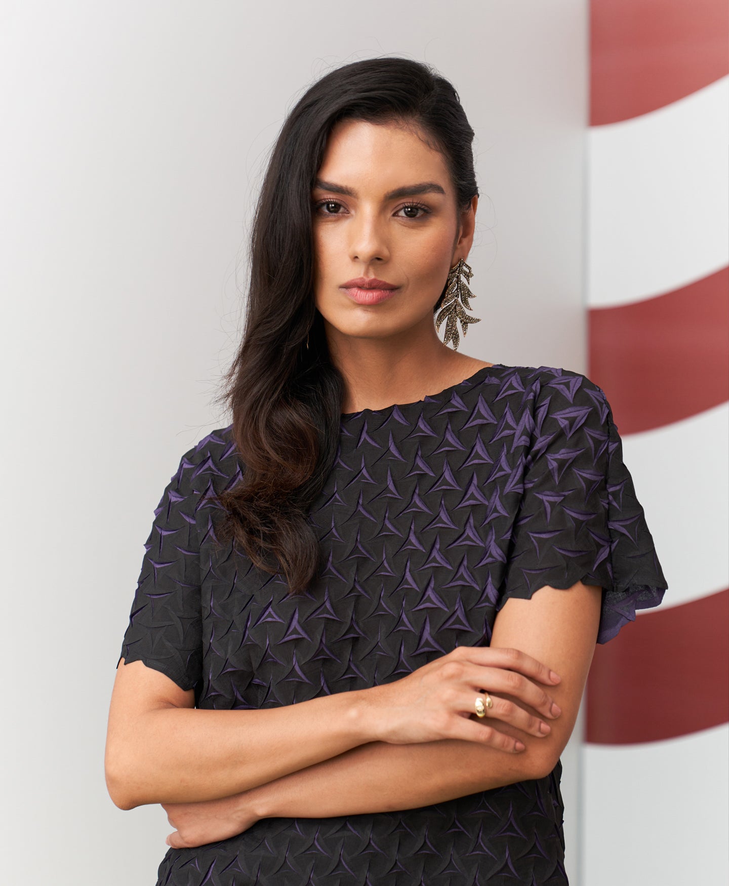 PURPLE BLACK ALTO SKIRT SET