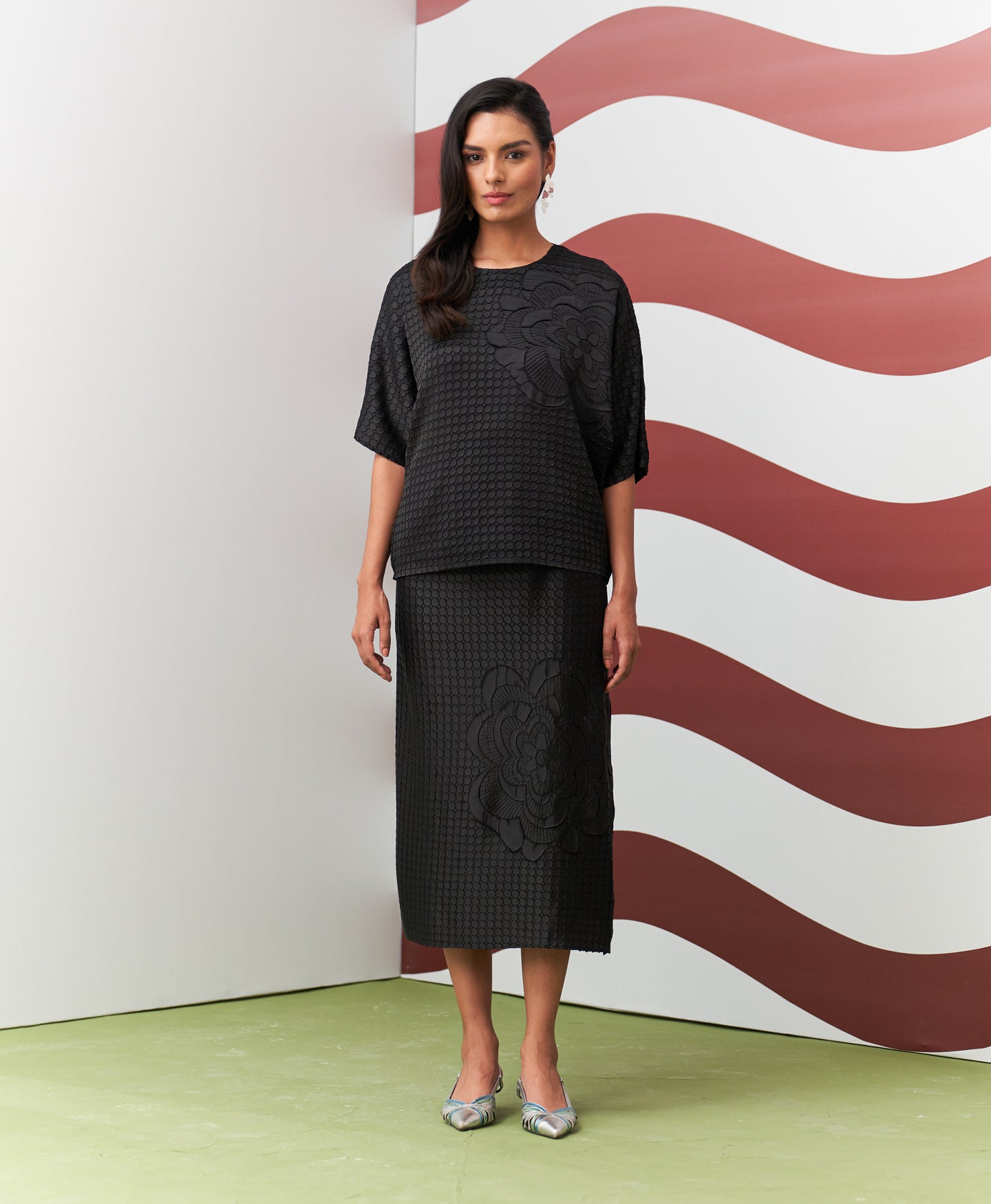 BLACK ANABEL SKIRT SET