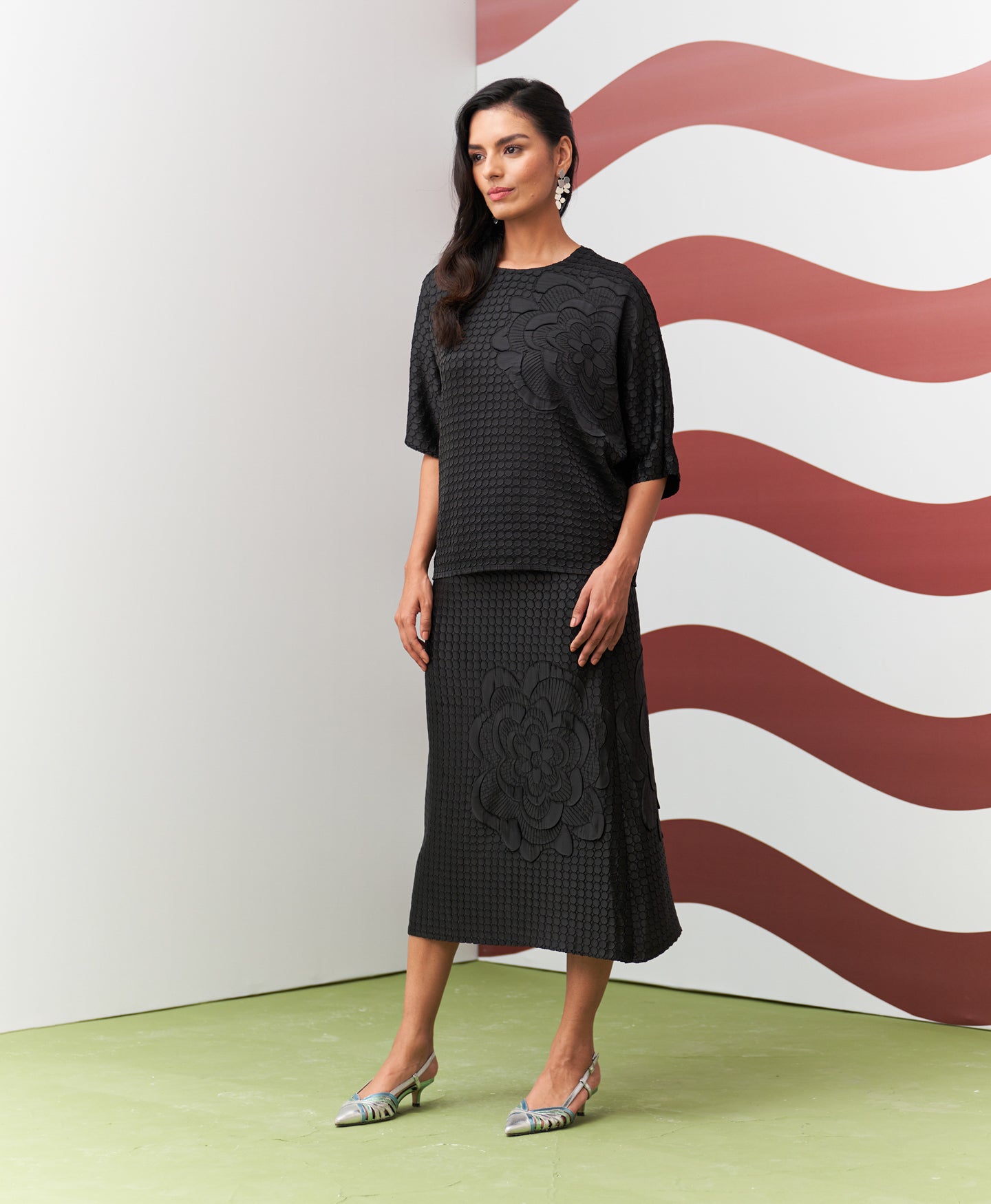 BLACK ANABEL SKIRT SET