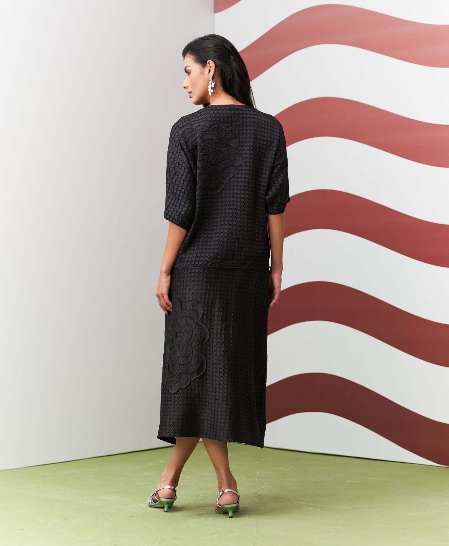 BLACK ANABEL SKIRT SET