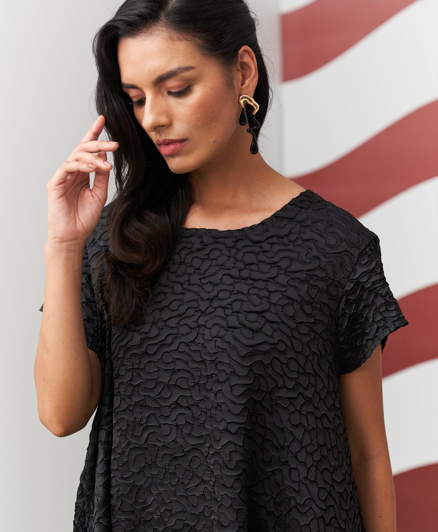 BLACK ALUME COORD SET