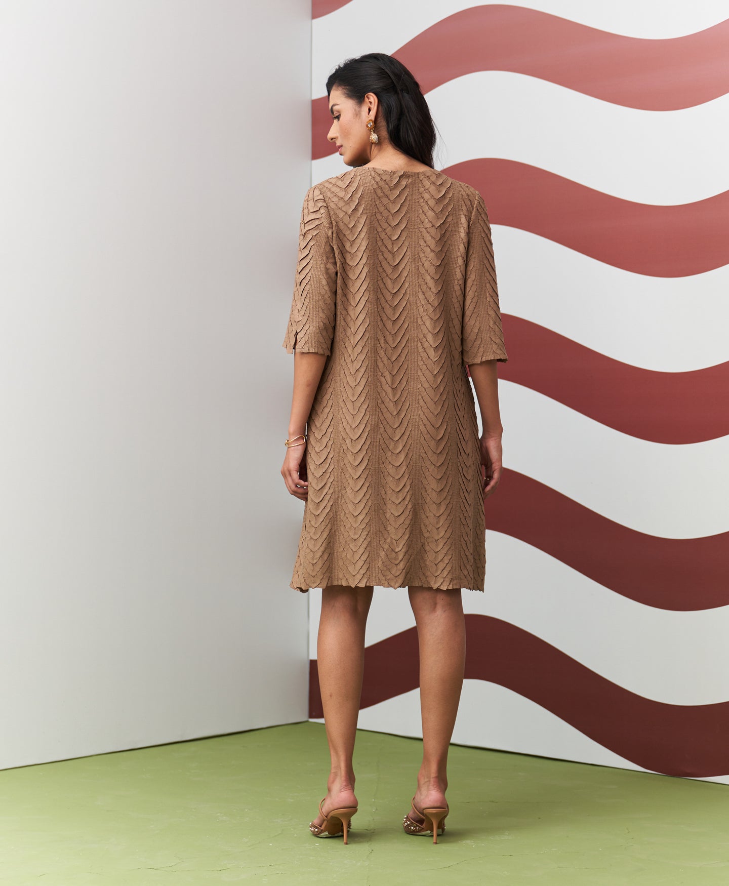 BEIGE AVANYA DRESS