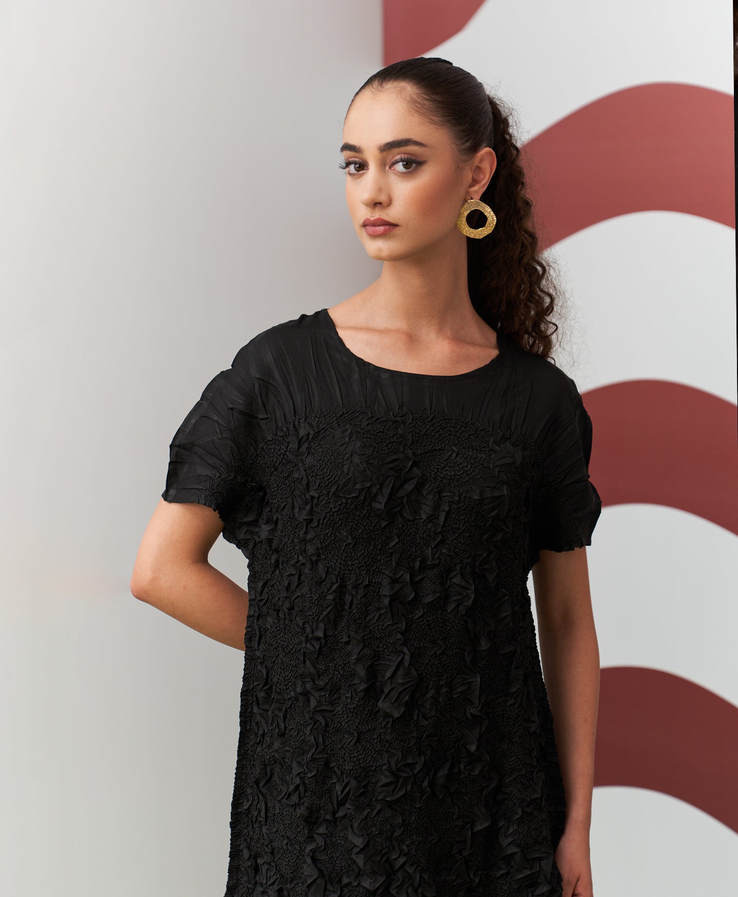 BLACK NAPORI DRESS
