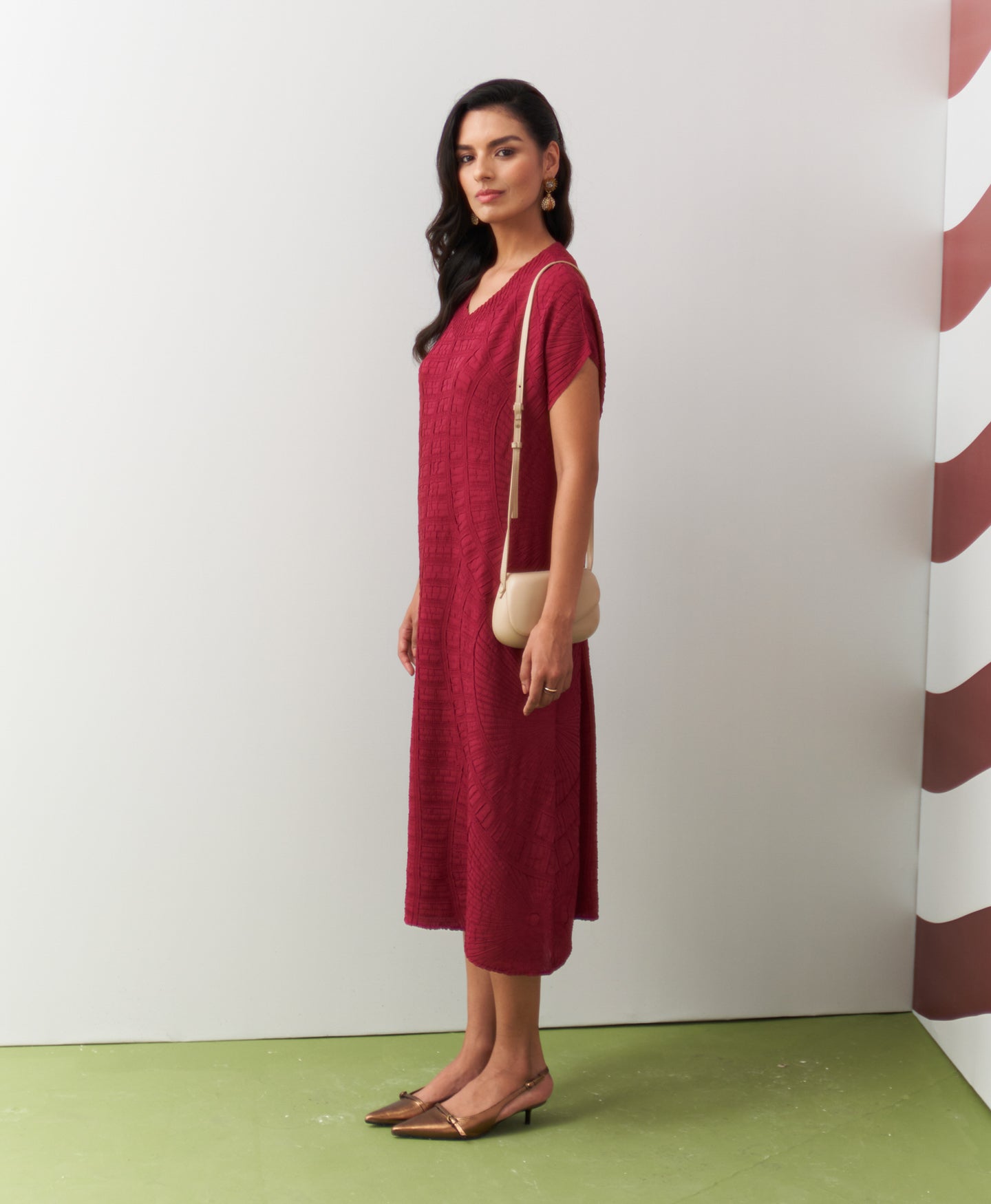 MAROON WILLIA DRESS