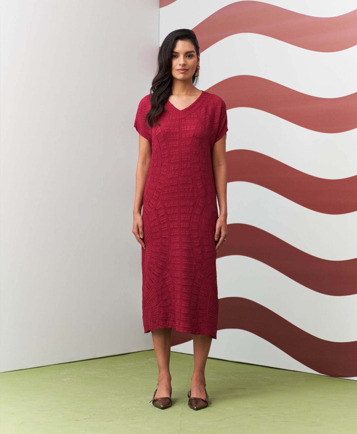 MAROON WILLIA DRESS
