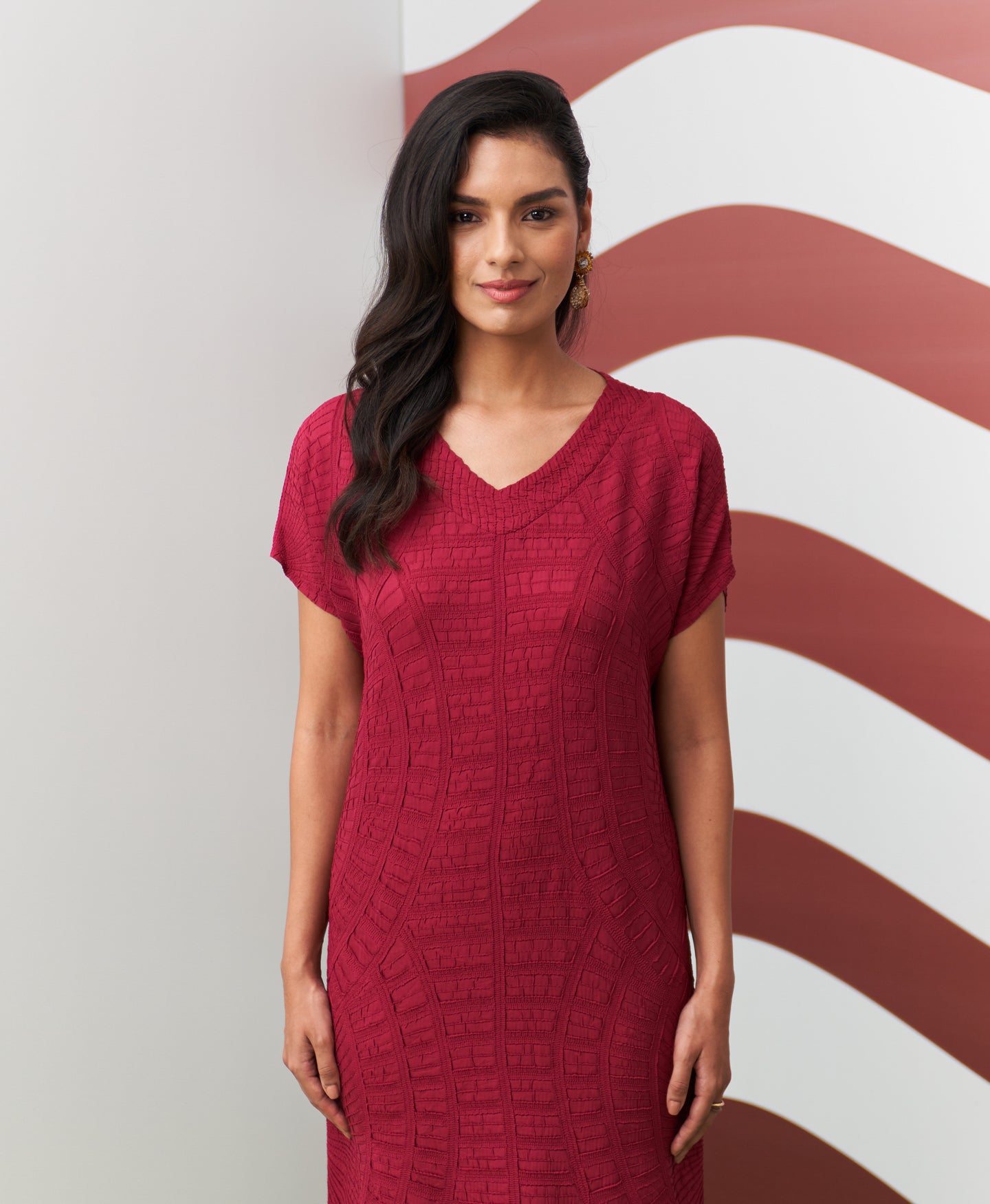 MAROON WILLIA DRESS