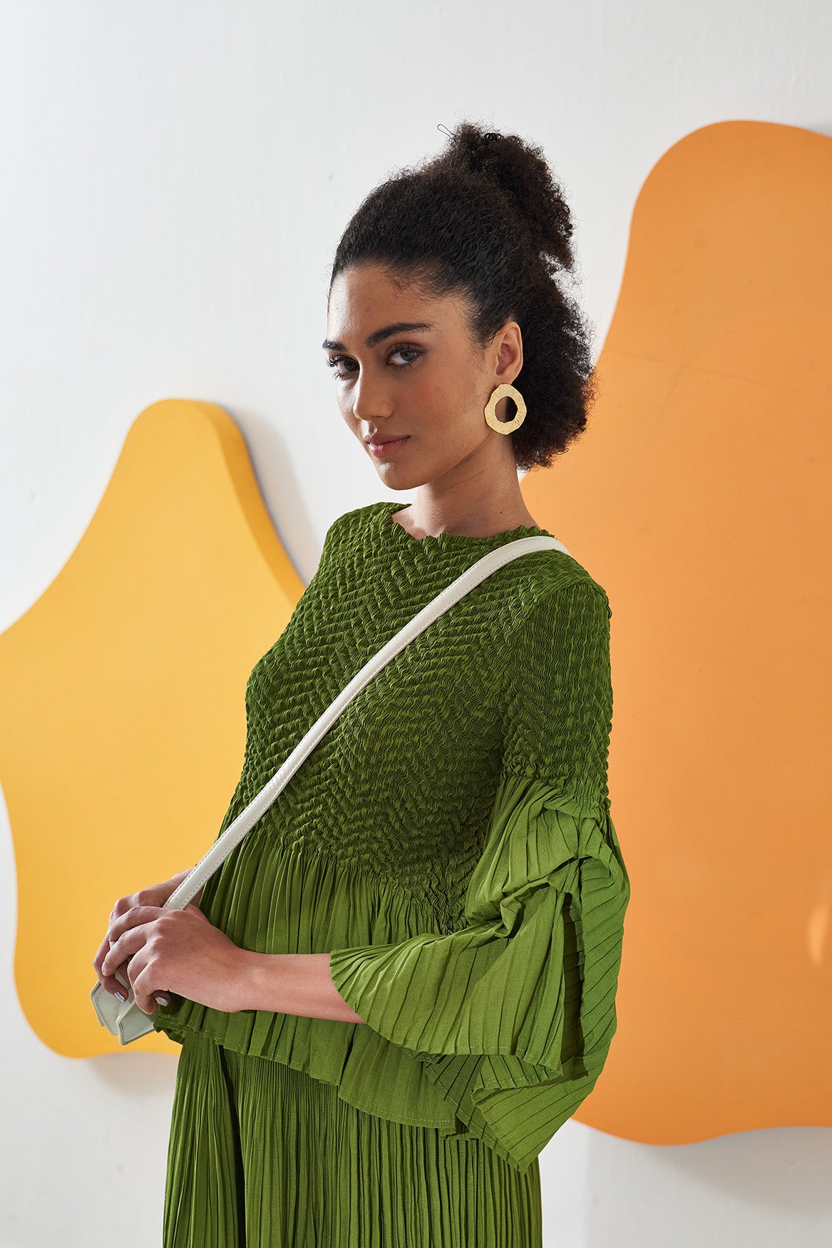 LIME GREEN WEAVEY COORD SET