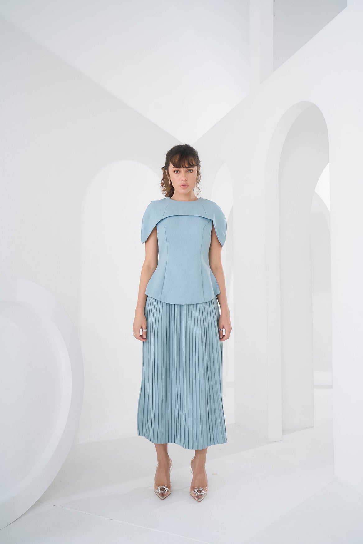 SKY BLUE ARC DRESS