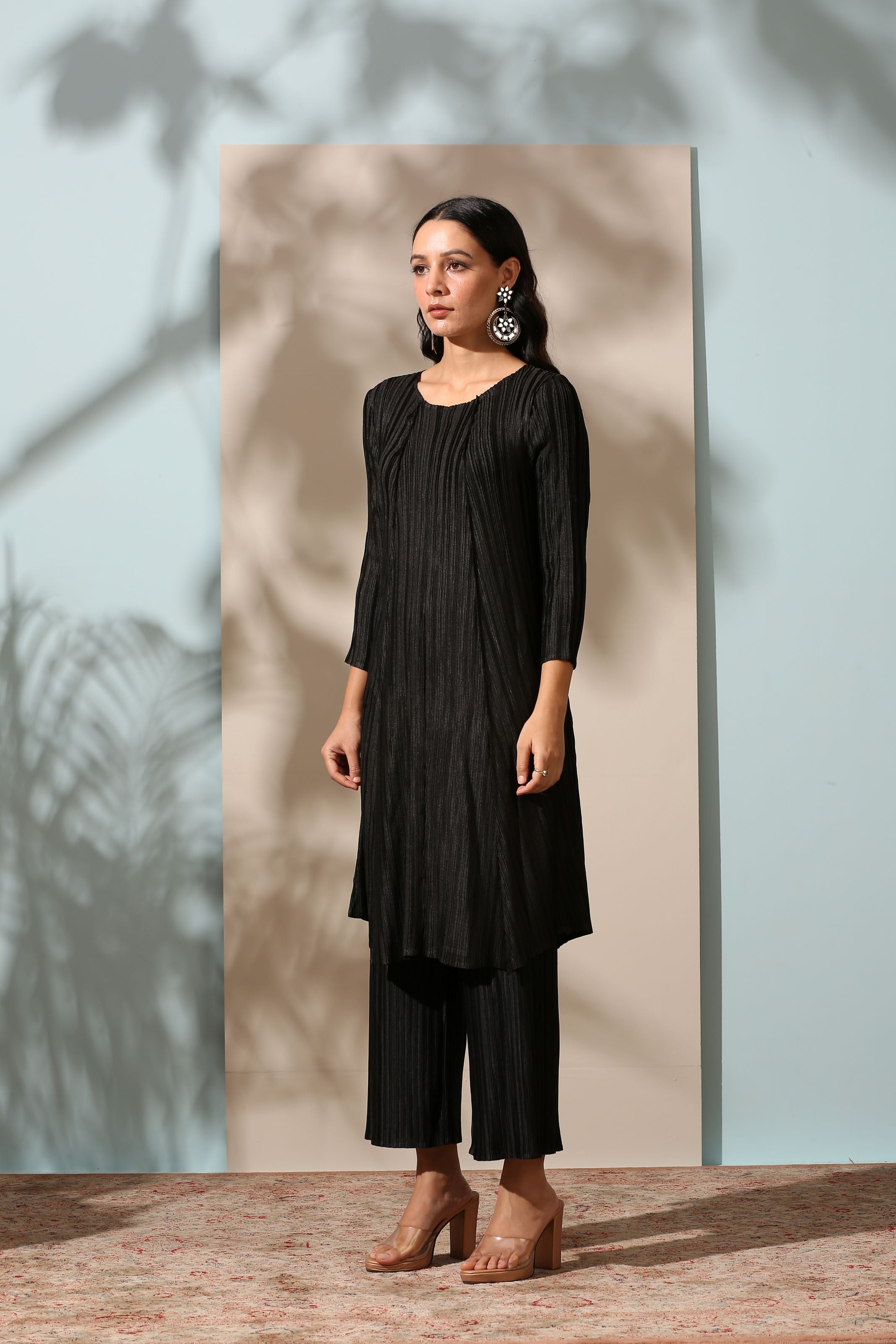 BLACK KURTI SET