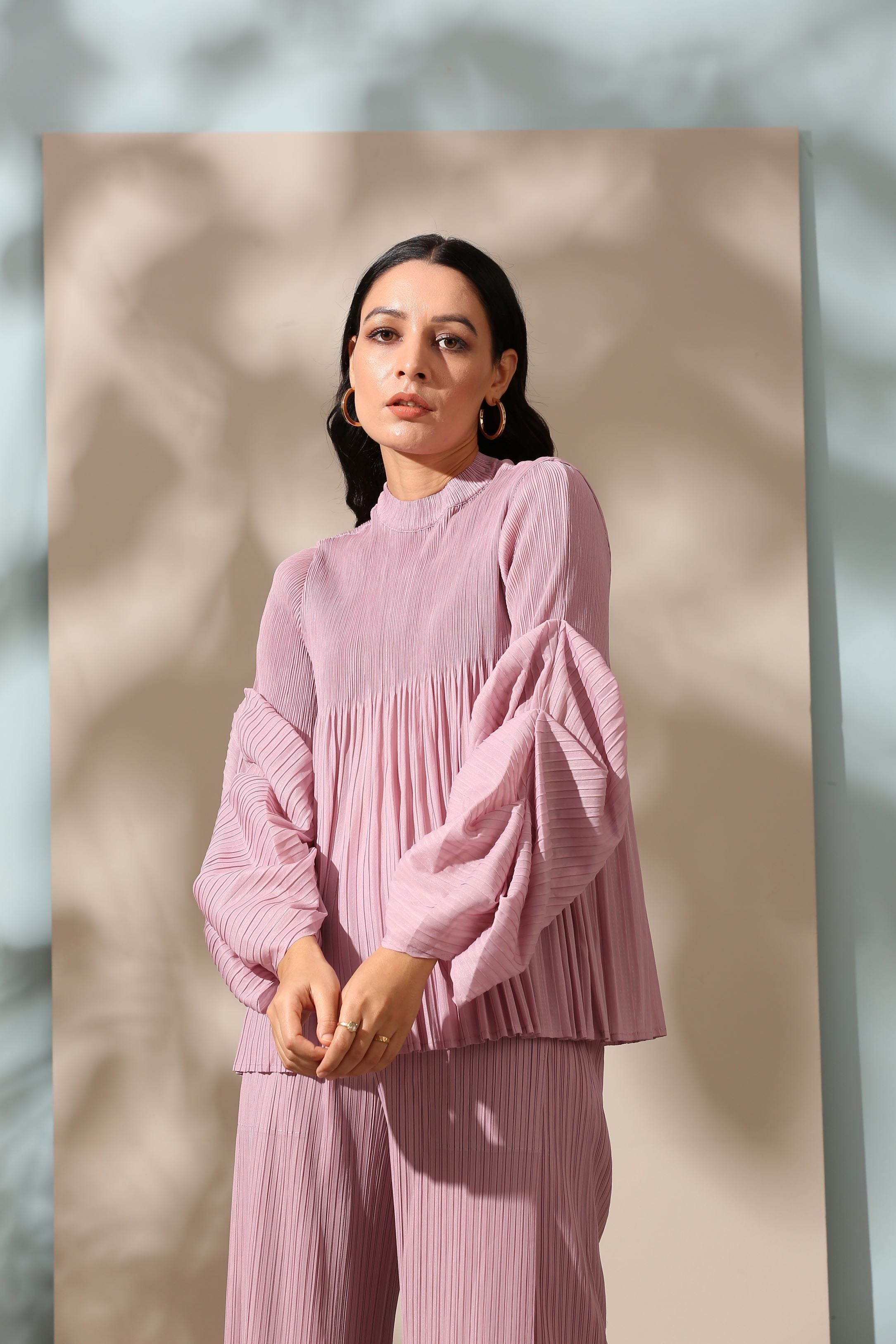 PINK PLEATED SET