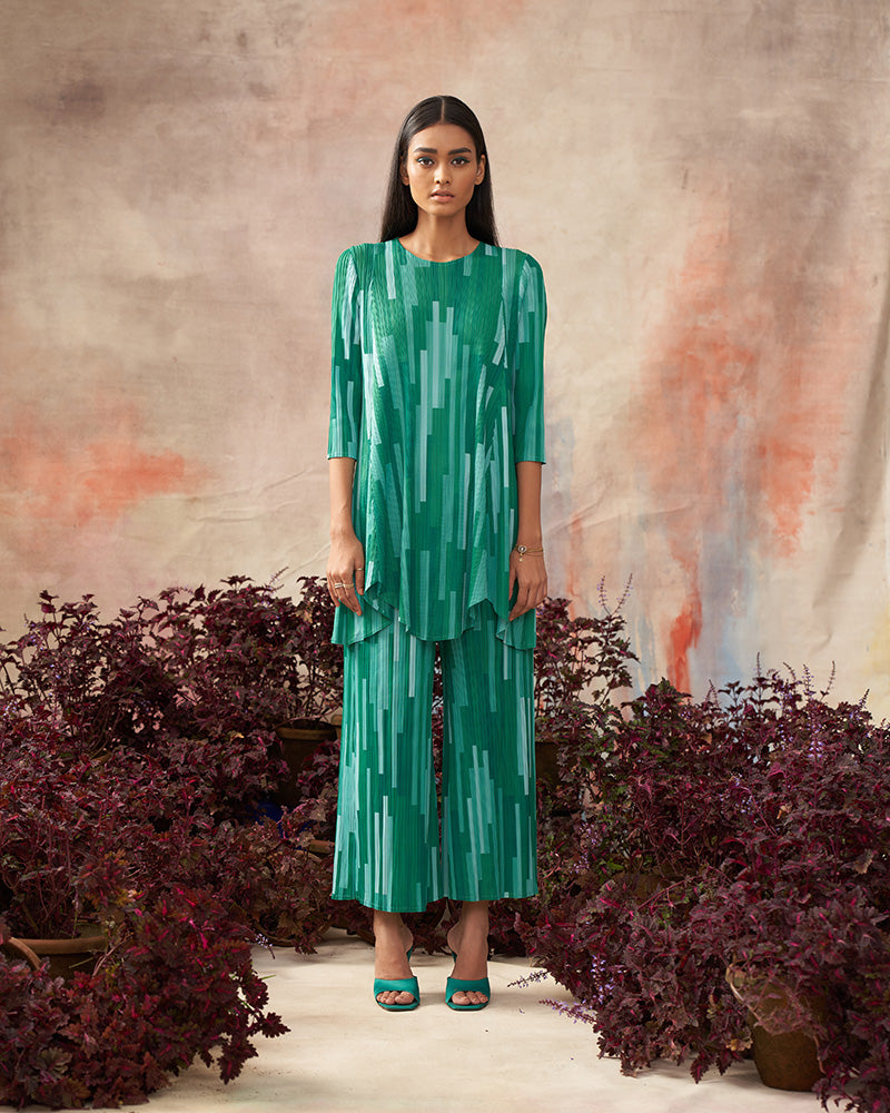 AQUA MULTICOLOR KURTI SET