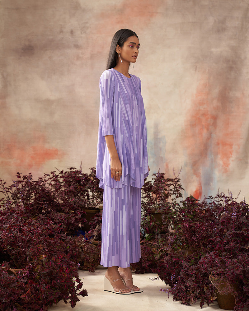 LILAC MULTICOLOR KURTI SET