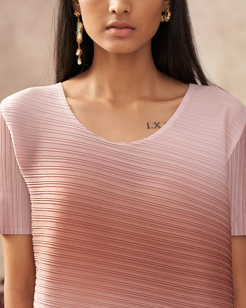 BROWN ANGLE OMBRE COORD SET