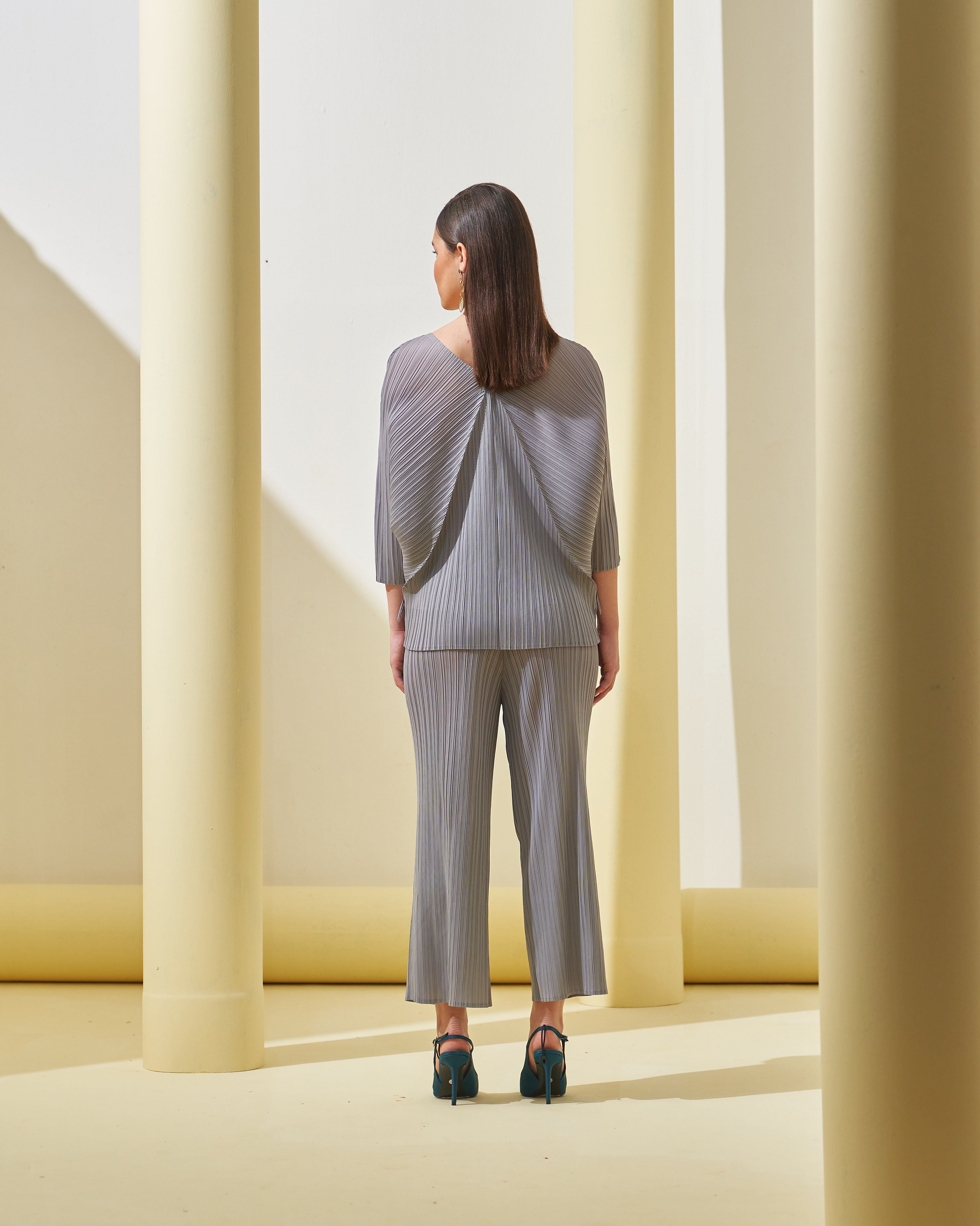 GREY FRINGE COORD SET