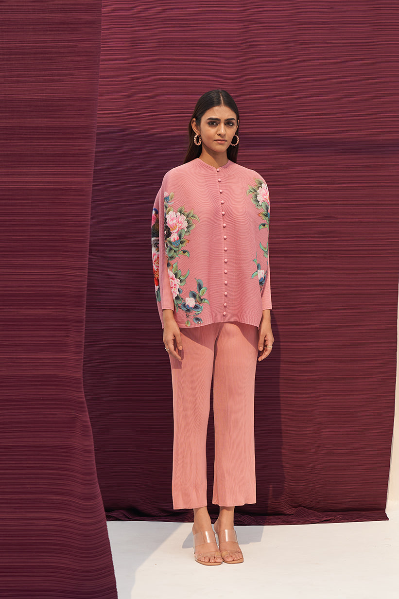 PINK FLORAL PRINT TOP SET